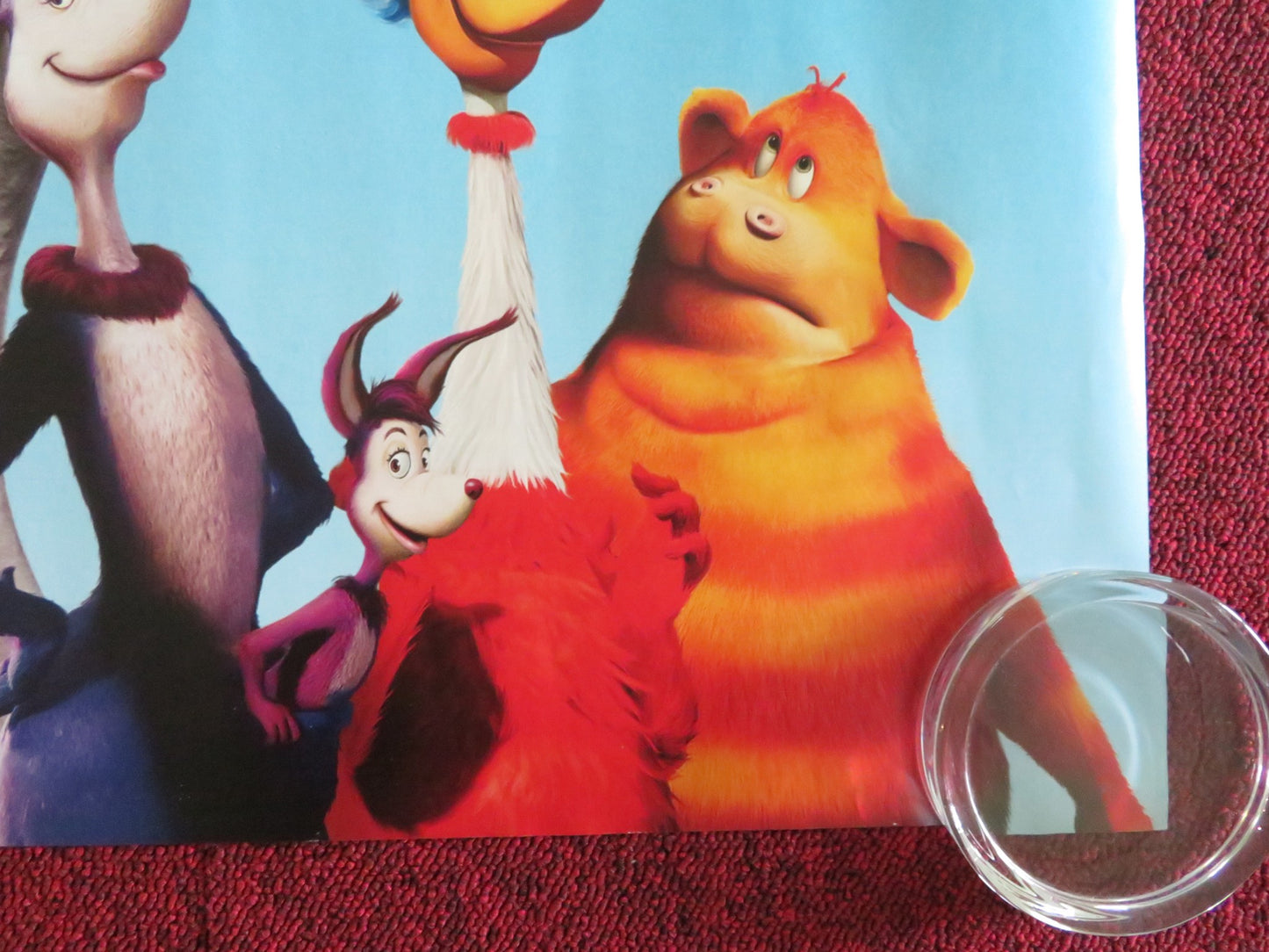 HORTON HEARS A WHO! UK QUAD ROLLED POSTER DR SEUSS JIM CARREY STEVE CARELL 2008