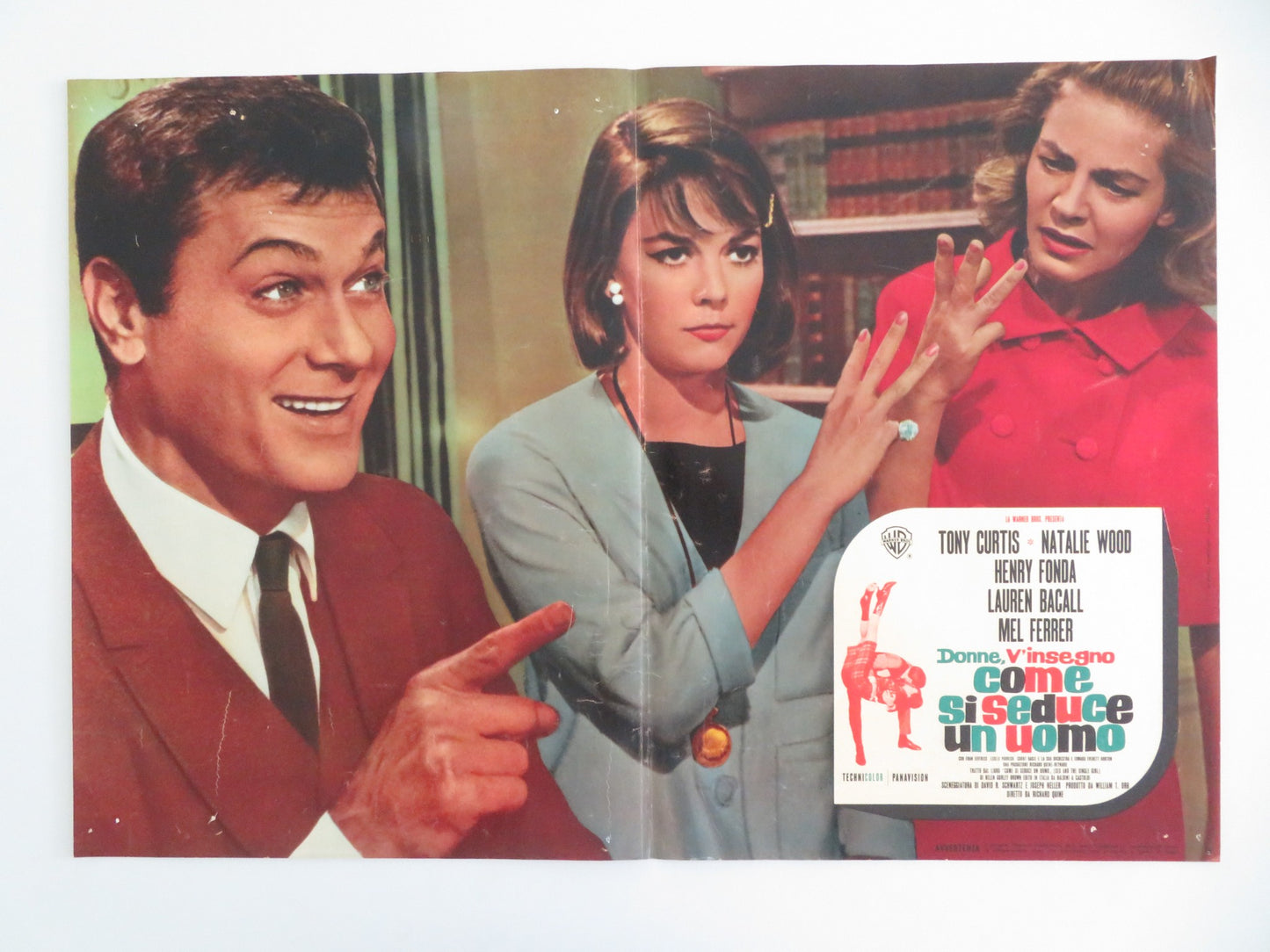 SEX AND THE SINGLE GIRL - B ITALIAN FOTOBUSTA POSTER TONY CURTIS N. WOOD 1964 - Rendezvous Cinema