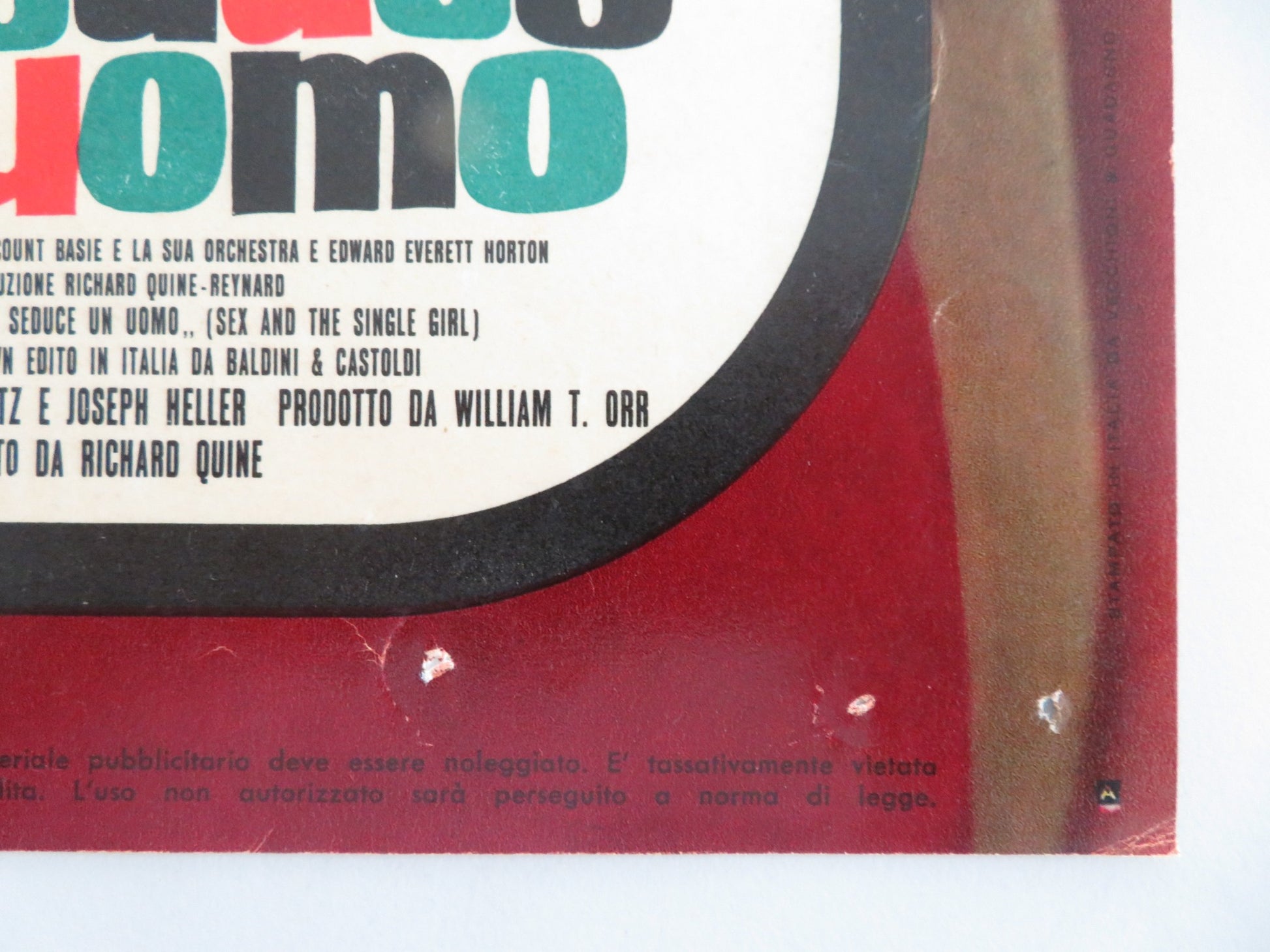 SEX AND THE SINGLE GIRL - B ITALIAN FOTOBUSTA POSTER TONY CURTIS N. WOOD 1964 - Rendezvous Cinema