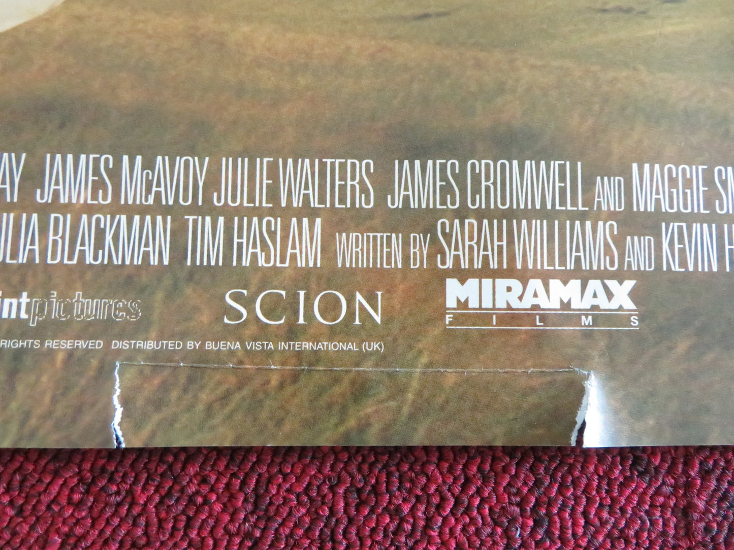 BECOMING JANE UK QUAD ROLLED POSTER ANNE HATHAWAY JAMES MCAVOY 2007