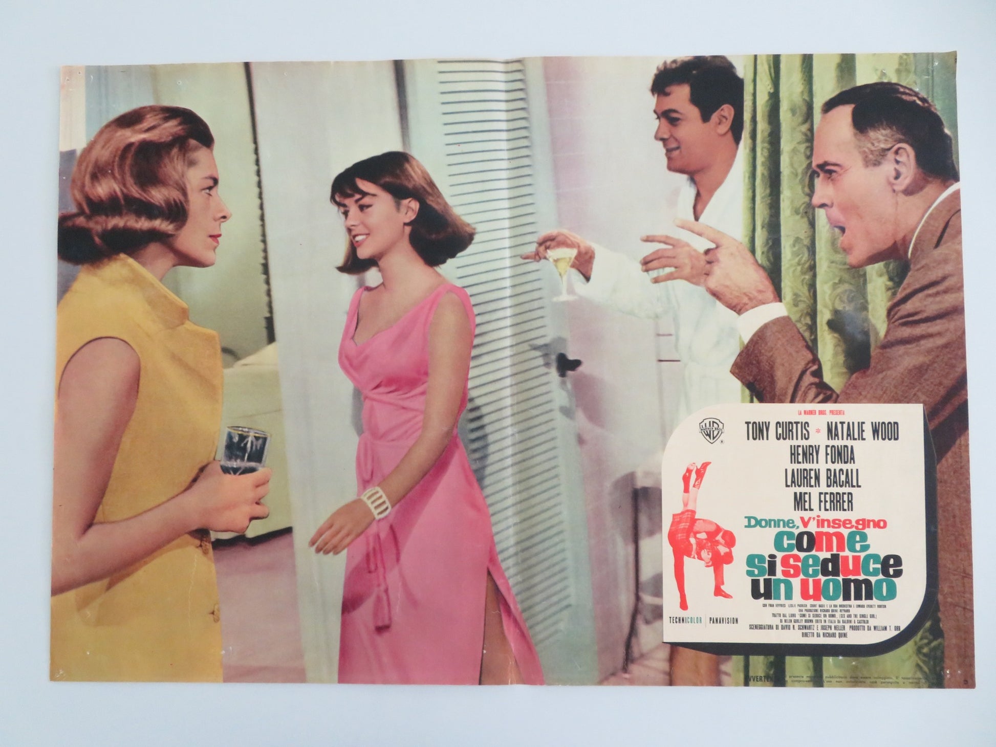 SEX AND THE SINGLE GIRL - C ITALIAN FOTOBUSTA POSTER TONY CURTIS N. WOOD 1964 - Rendezvous Cinema