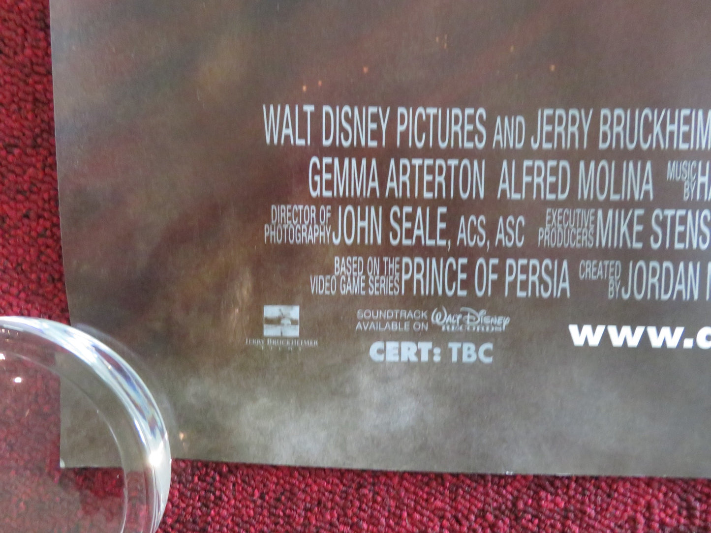 PRINCE OF PERSIA: THE SANDS OF TIME UK QUAD ROLLED POSTER DISNEY GYLLENHAAL 2010