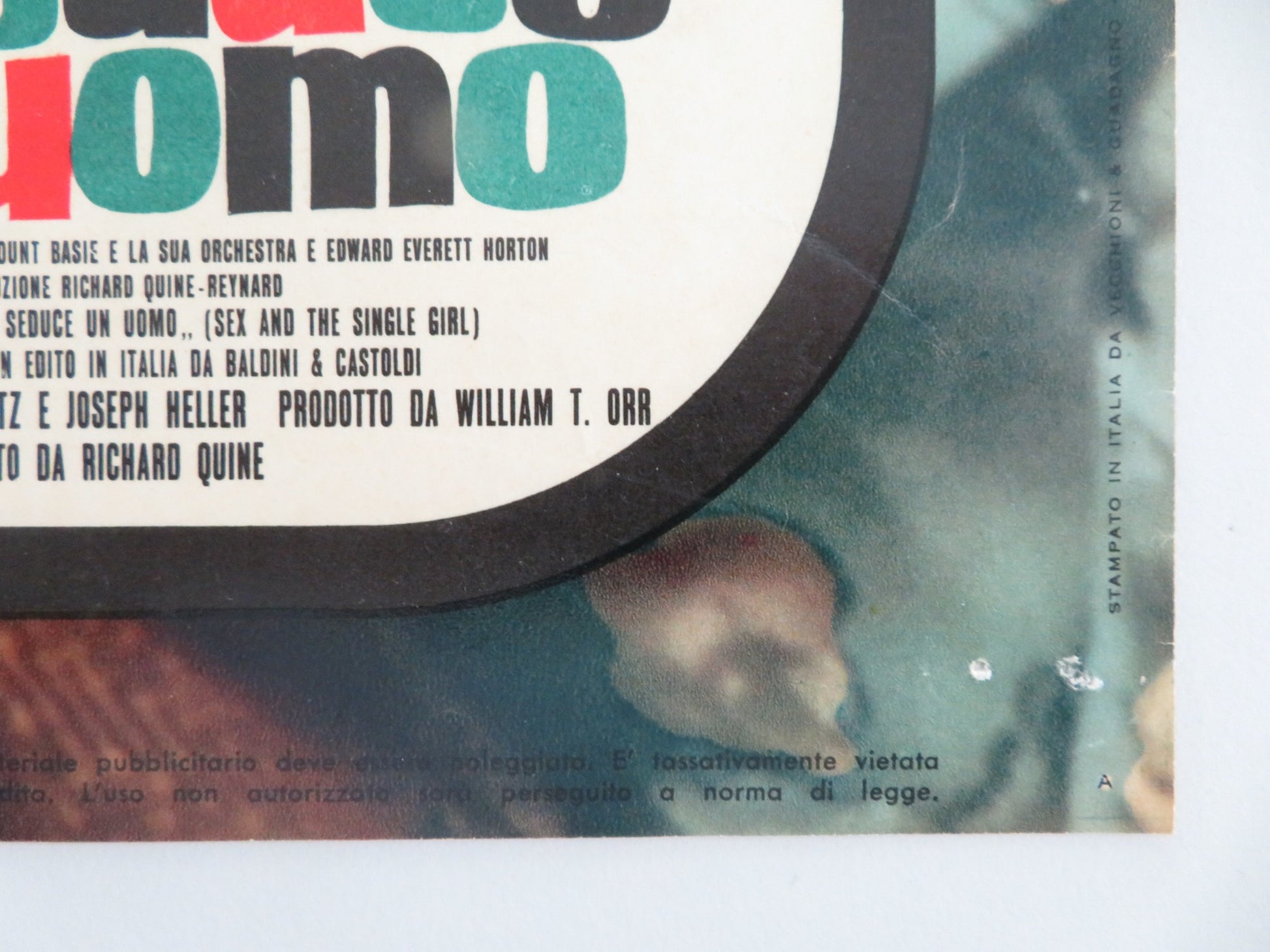 SEX AND THE SINGLE GIRL - F ITALIAN FOTOBUSTA POSTER TONY CURTIS N. WOOD 1964 - Rendezvous Cinema