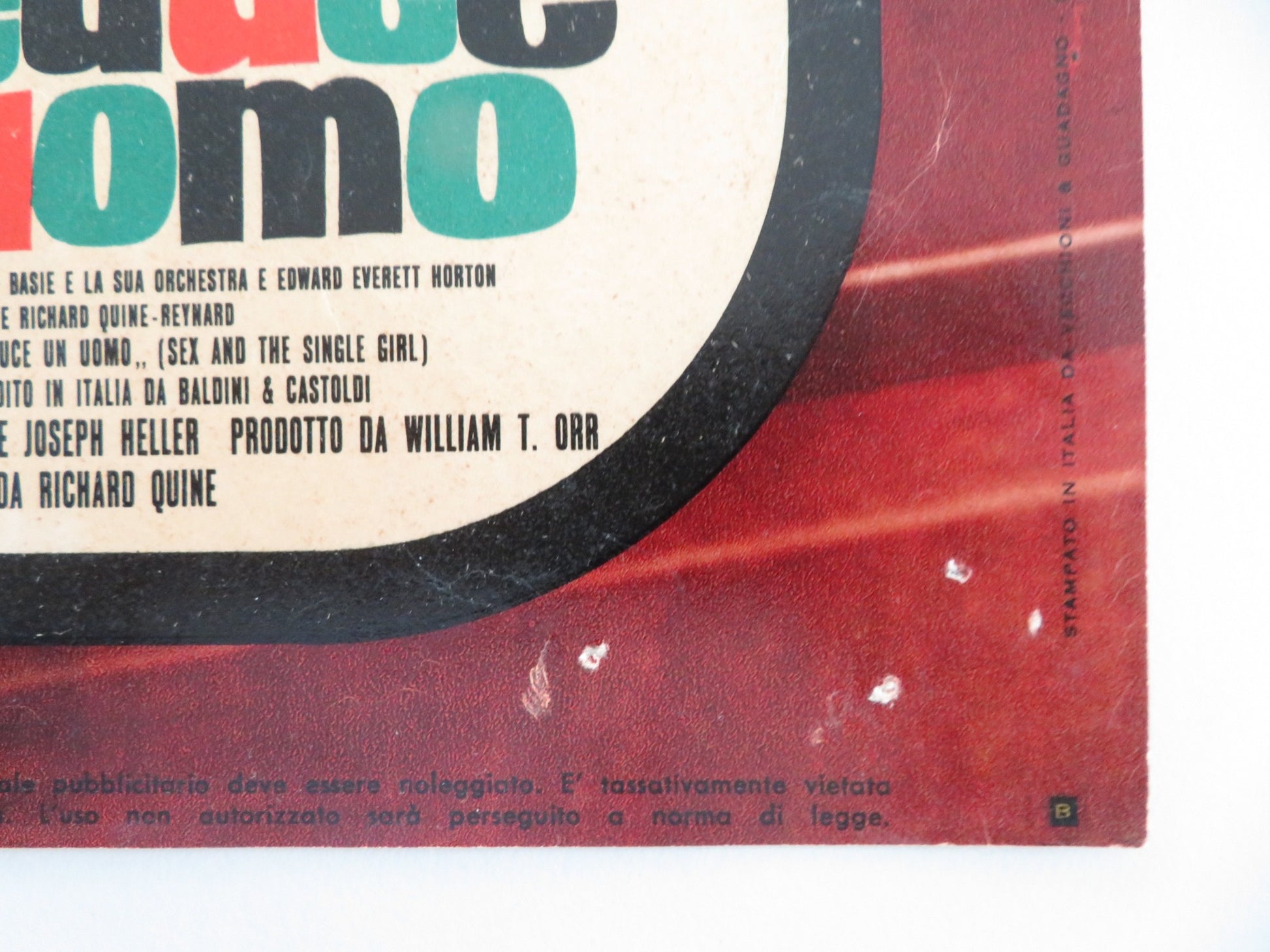 SEX AND THE SINGLE GIRL - H ITALIAN FOTOBUSTA POSTER TONY CURTIS N. WOOD 1964 - Rendezvous Cinema