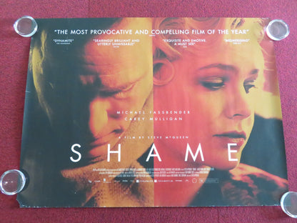 SHAME UK QUAD ROLLED POSTER MICHAEL FASSBENDER CAREY MULLIGAN 2011