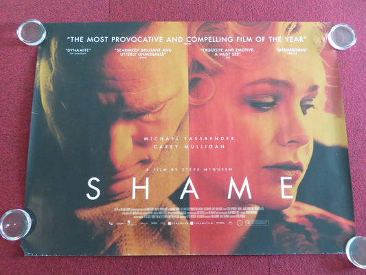 SHAME UK QUAD ROLLED POSTER MICHAEL FASSBENDER CAREY MULLIGAN 2011