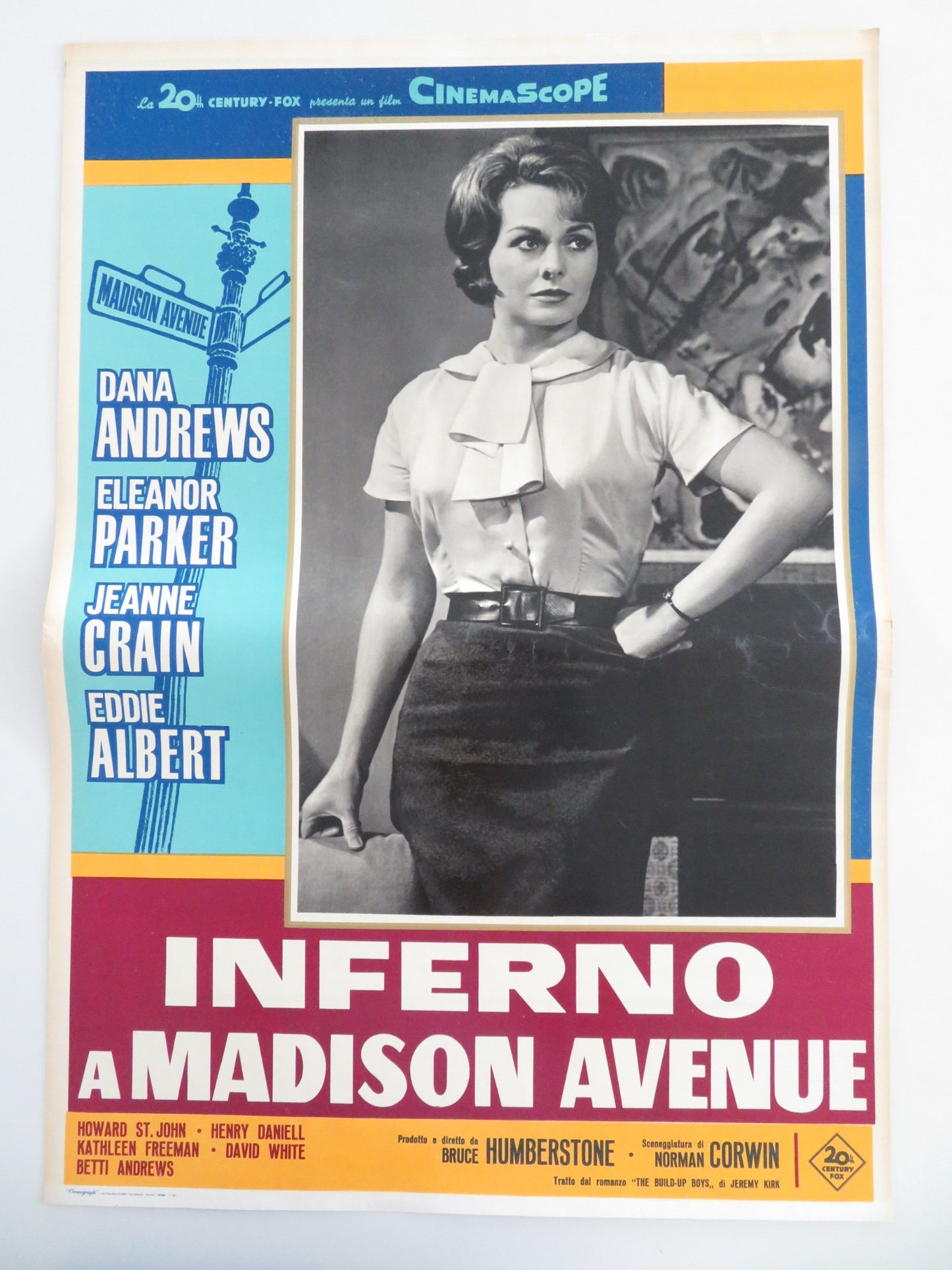 MADISON AVENUE - K ITALIAN FOTOBUSTA POSTER DANA ANDREWS ELEANOR PARKER 1961 - Rendezvous Cinema