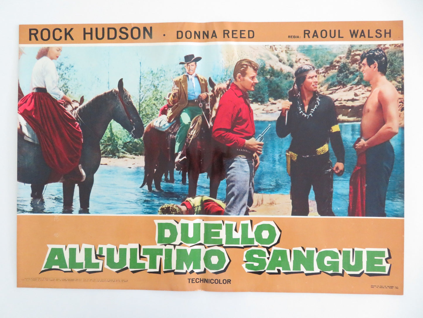 GUN FURY - B ITALIAN FOTOBUSTA POSTER ROCK HUDSON DONNA REED R1966 - Rendezvous Cinema