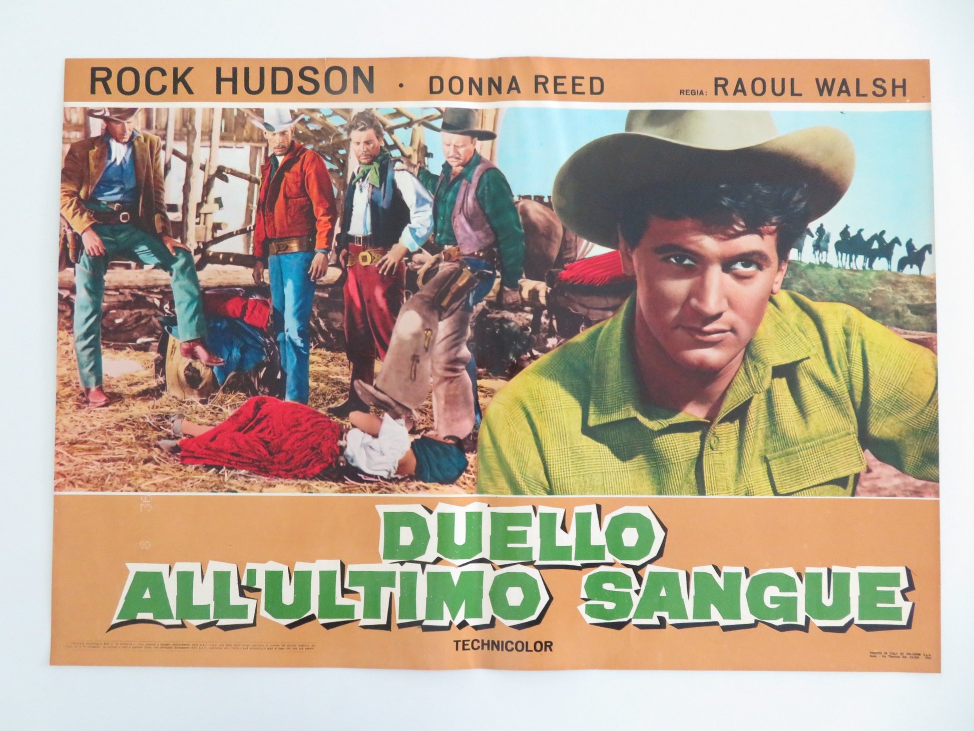 GUN FURY - C ITALIAN FOTOBUSTA POSTER ROCK HUDSON DONNA REED R1966 - Rendezvous Cinema