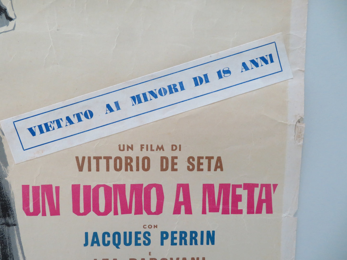 UN UOMO A META' ITALIAN LOCANDINA POSTER JACQUES PERRIN LEA PADOVANI 1966 - Rendezvous Cinema