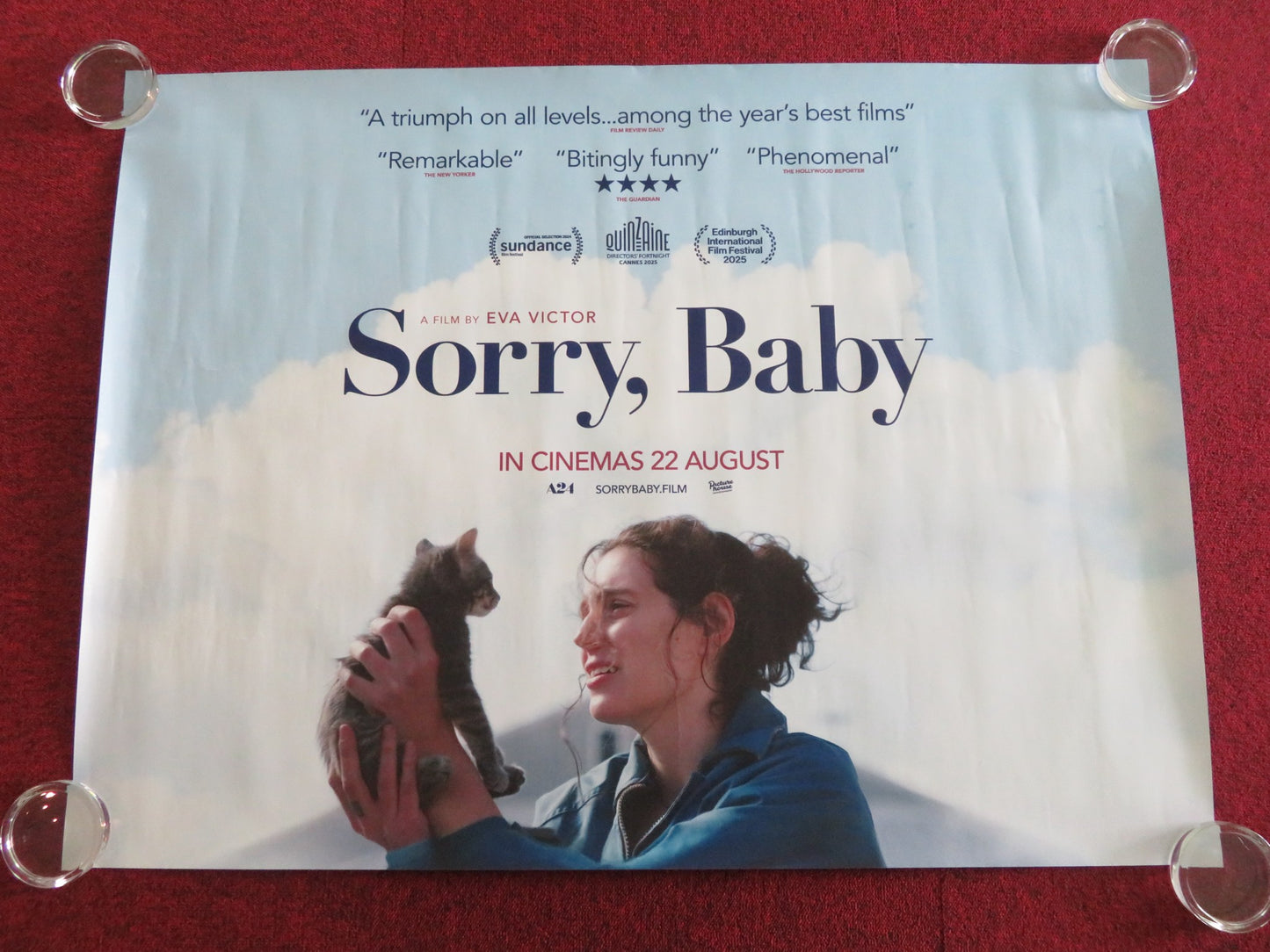SORRY, BABY UK QUAD ROLLED POSTER EVA VICTOR NAOMI ACKIE 2025