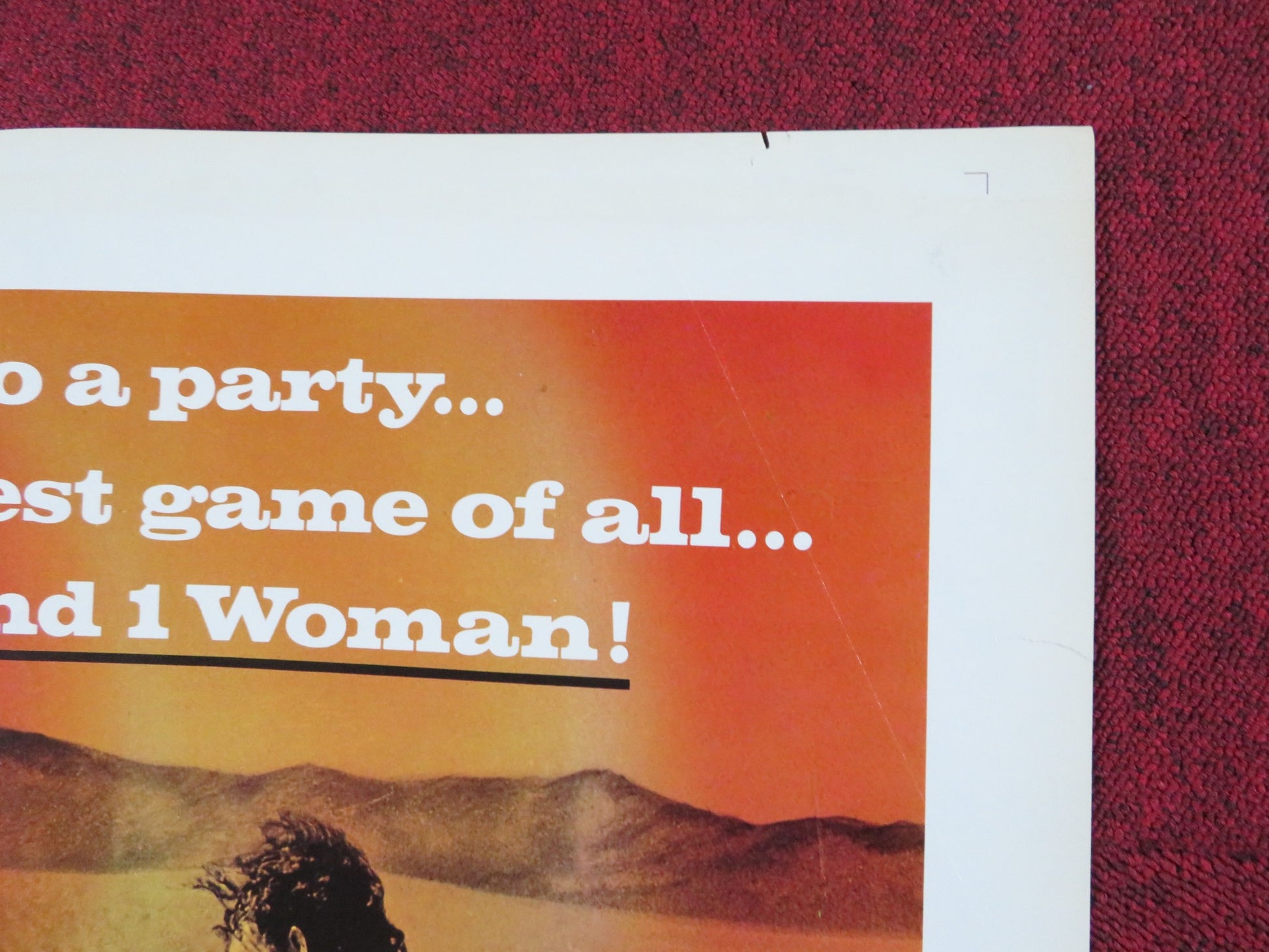 THE HUNTING PARTY FOLDED US ONE SHEET POSTER OLIVER REED CANDICE BERGEN 1971 - Rendezvous Cinema