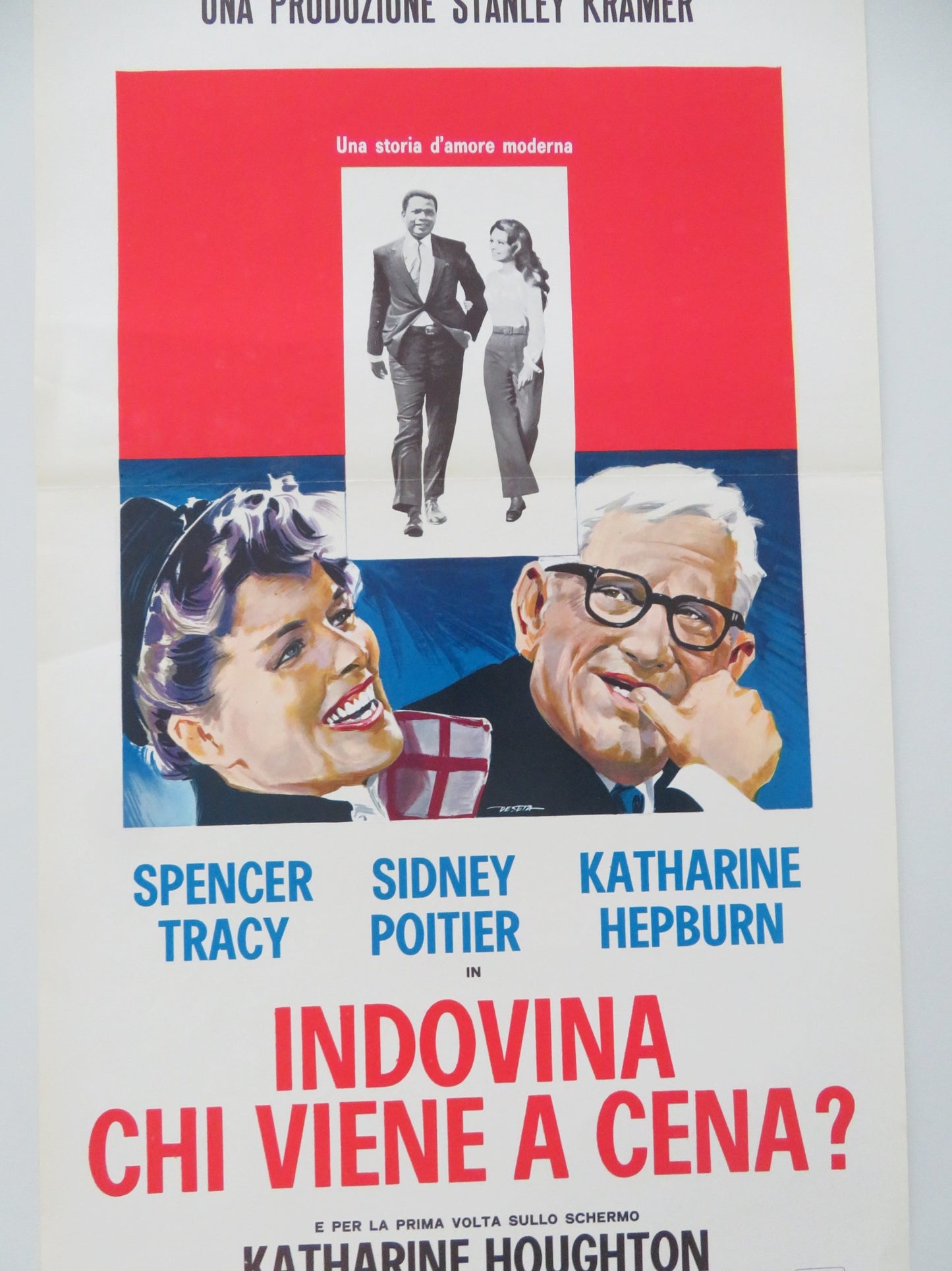 GUESS WHO'S COMING TO DINNER ITALIAN LOCANDINA POSTER SPENCER TRACY 1968 - Rendezvous Cinema