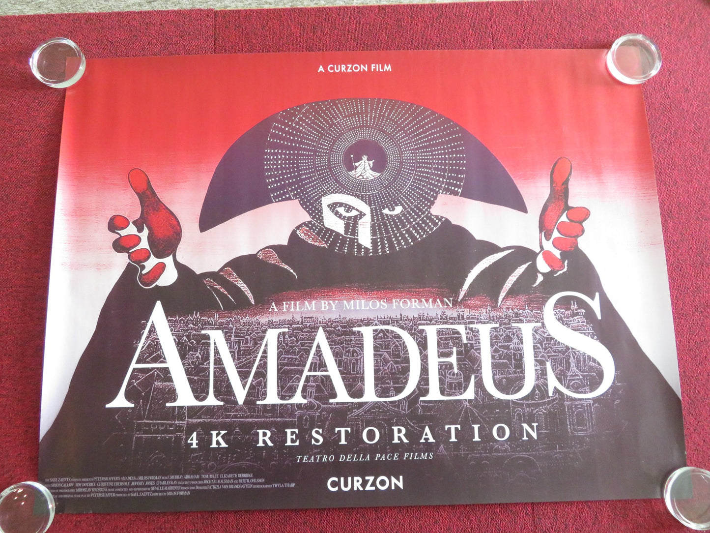 AMADEUS 4K RESTORATION UK QUAD ROLLED POSTER TOM HULCE F. MURRAY ABRAHAM