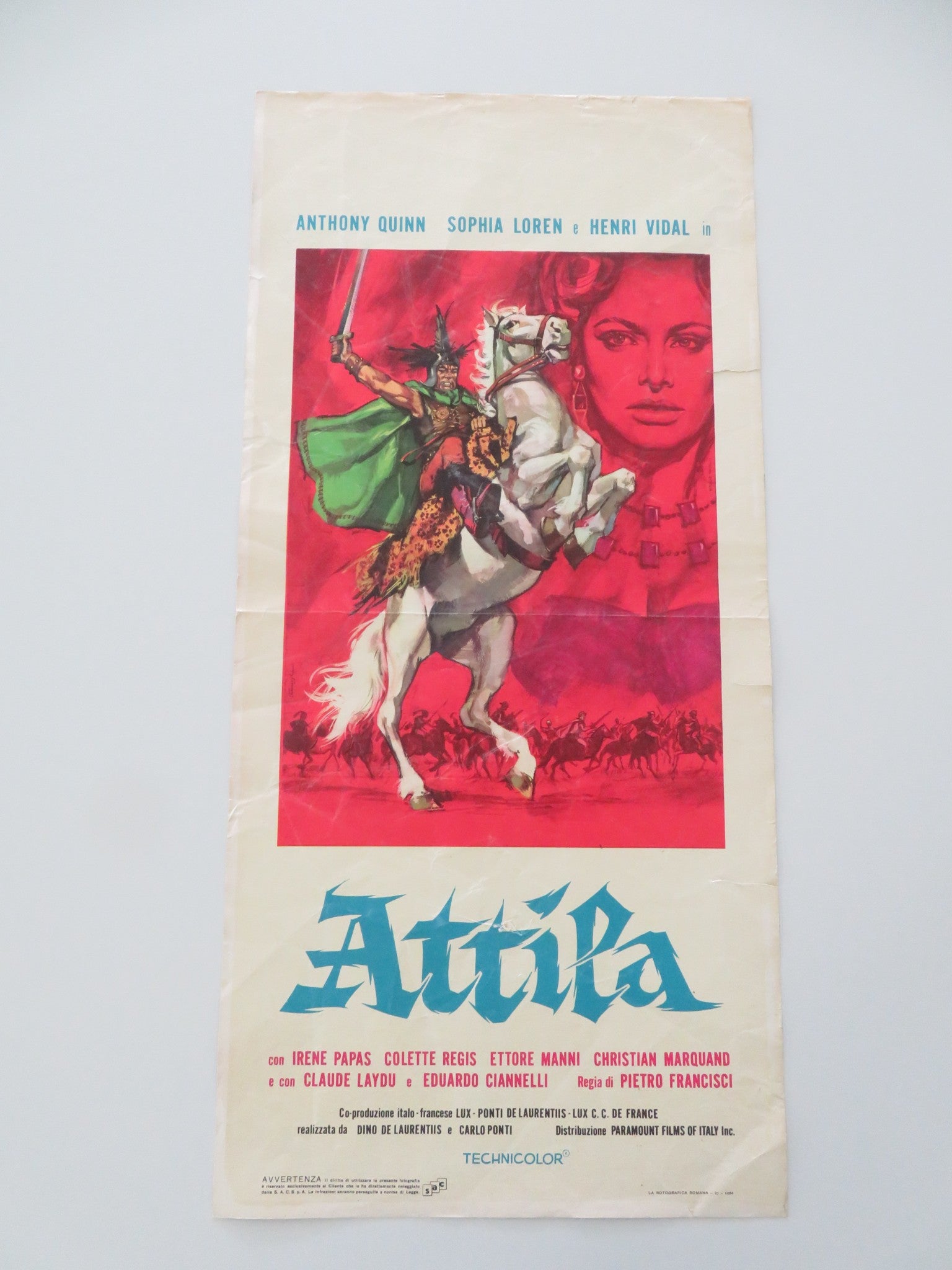 ATTILA ITALIAN LOCANDINA POSTER ANTHONY QUINN SOPHIA LOREN R1964 - Rendezvous Cinema