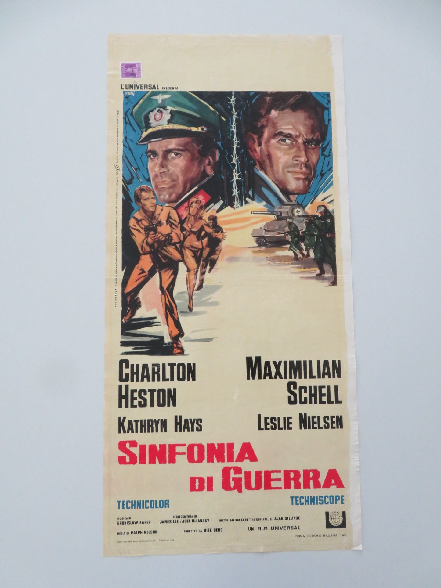 COUNTERPOINT ITALIAN LOCANDINA POSTER CHARLTON HESTON MAXIMILIAN SCHELL 1967 - Rendezvous Cinema