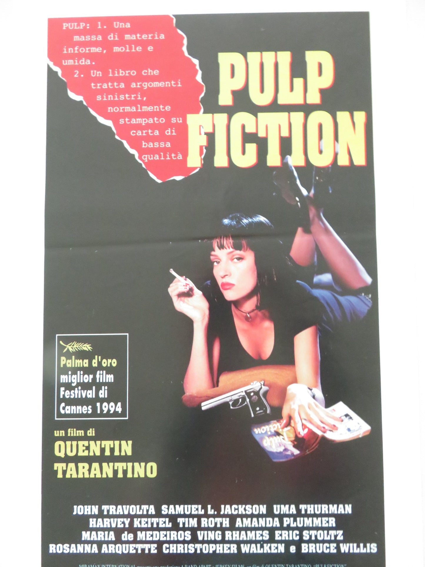 PULP FICTION ITALIAN LOCANDINA POSTER JOHN TRAVOLTA UMA THURMAN 1994 - Rendezvous Cinema