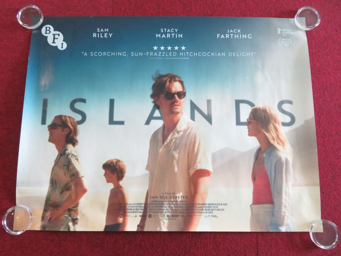 ISLANDS UK QUAD ROLLED POSTER SAM RILEY STACY MARTIN 2025