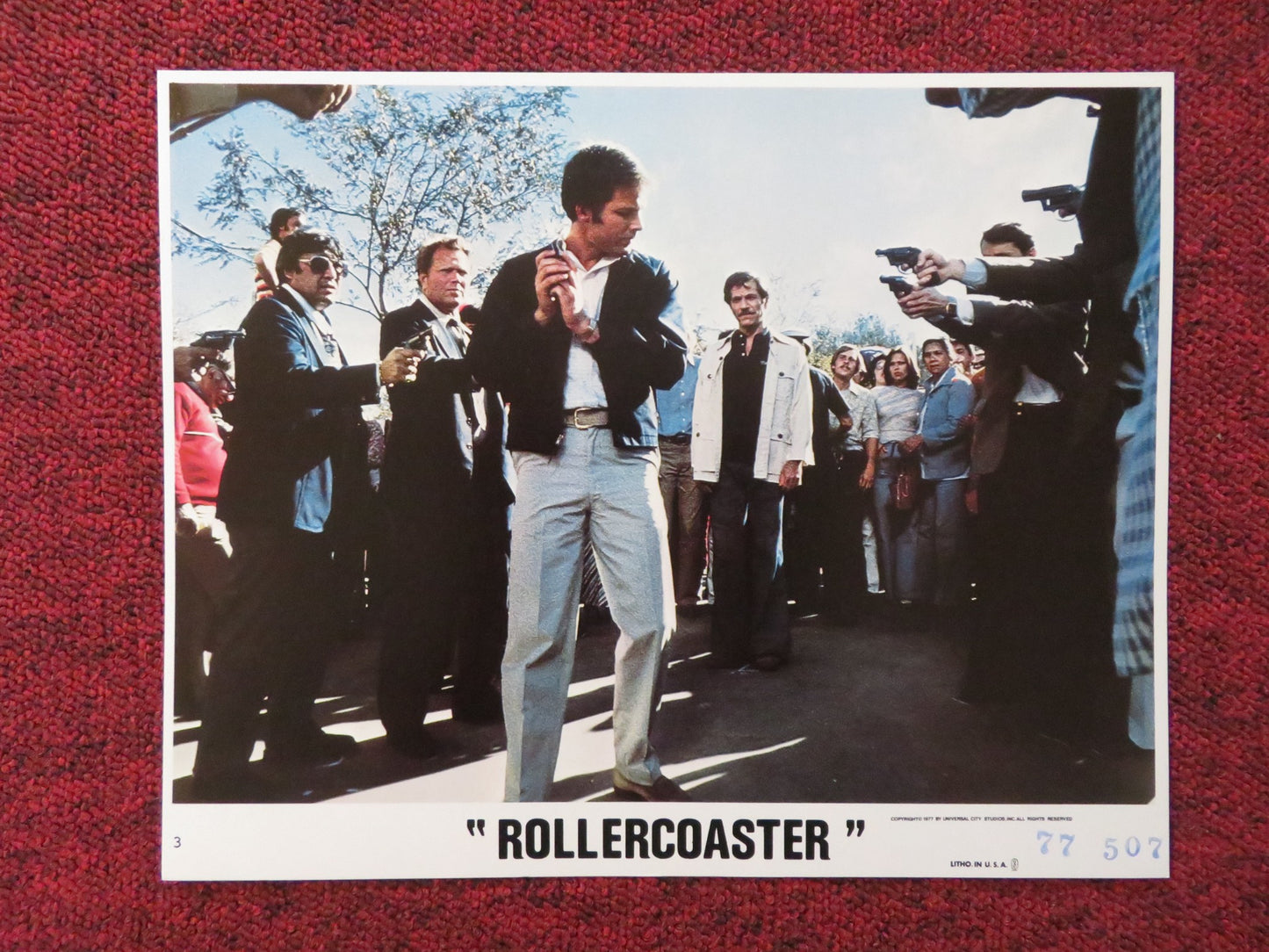 ROLLERCOASTER - 3 LOBBY CARD GEORGE SEGAL RICHARD WIDMARK 1977 - Rendezvous Cinema