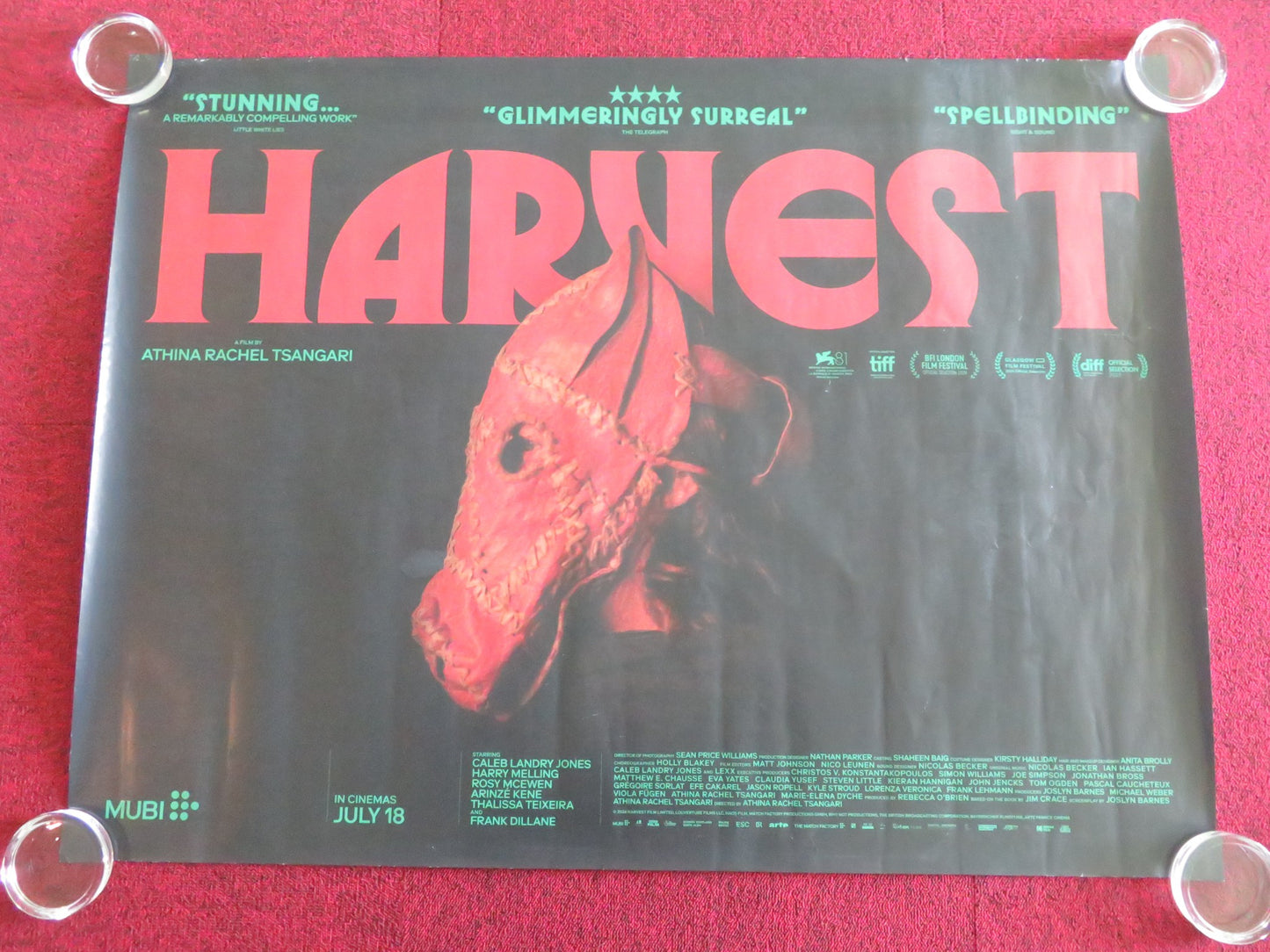 HARVEST UK QUAD ROLLED POSTER CALEB LANDRY JONES HARRY MELLING 2024