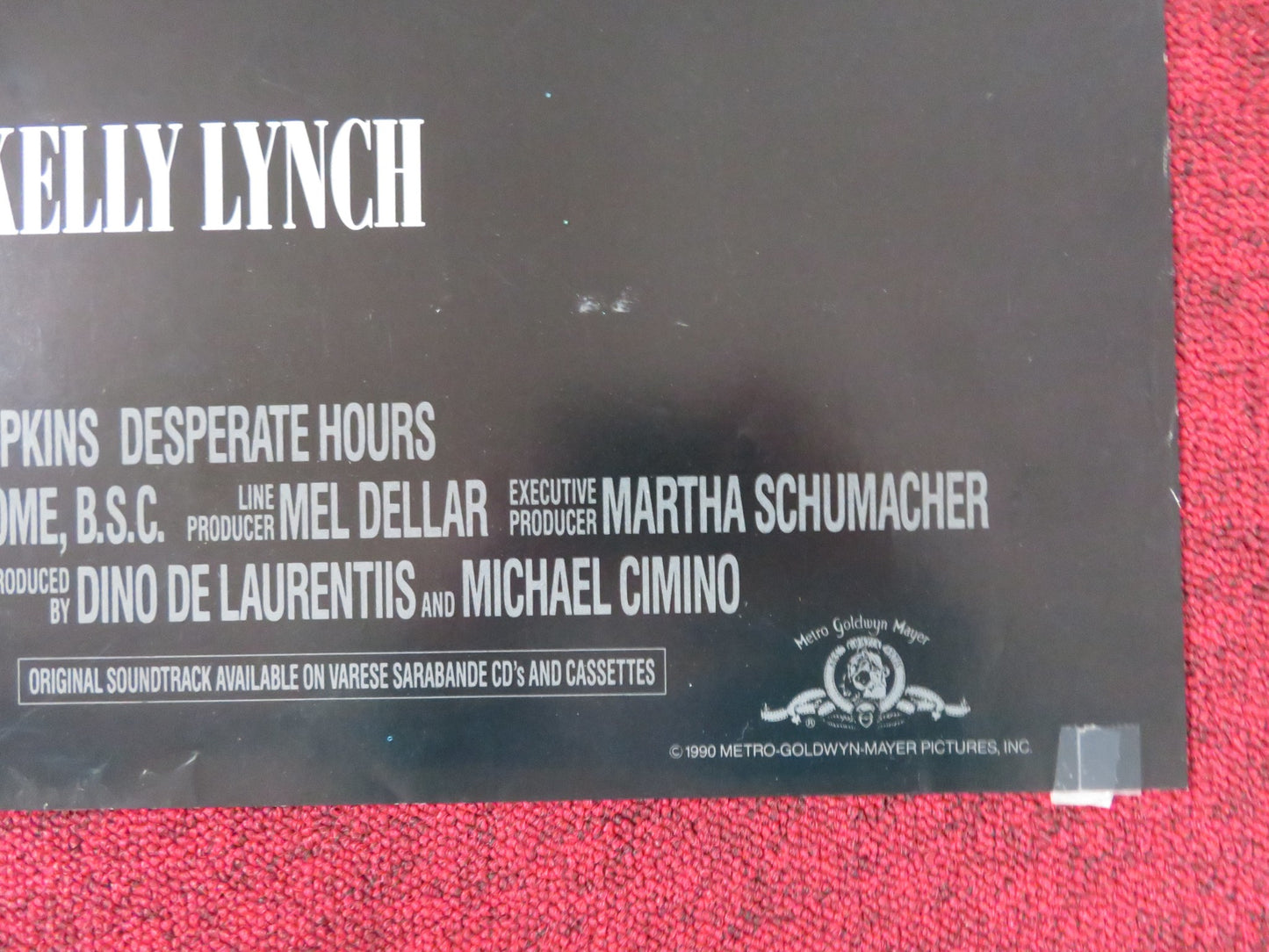 DESPERATE HOURS FOLDED US ONE SHEET POSTER MICKEY ROURKE ANTHONY HOPKINS 1990 - Rendezvous Cinema