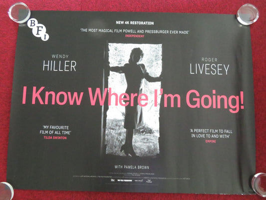 I KNOW WHERE I'M GOING - BFI UK QUAD ROLLED POSTER WENDY HILLER R. LIVESEY R2021 - Rendezvous Cinema