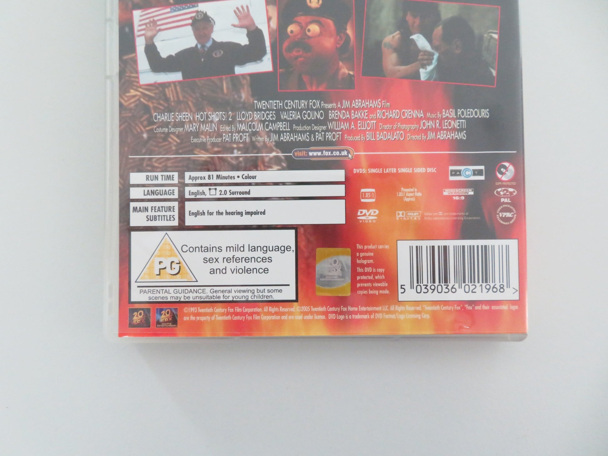 HOT SHOTS! PART DEUX (DVD) CHARLIE SHEEN LLOYD BRIDGES 1993 REGION 2 - Rendezvous Cinema