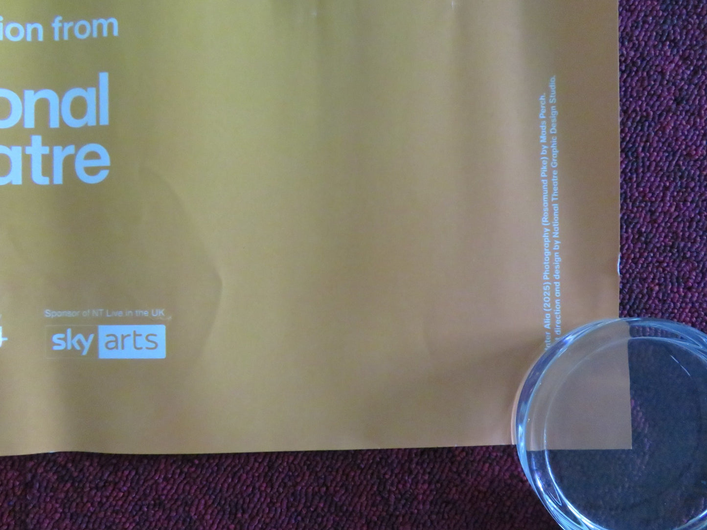 NATIONAL THEATRE LIVE: INTER ALIA UK QUAD ROLLED POSTER ROSAMUND PIKE 2025