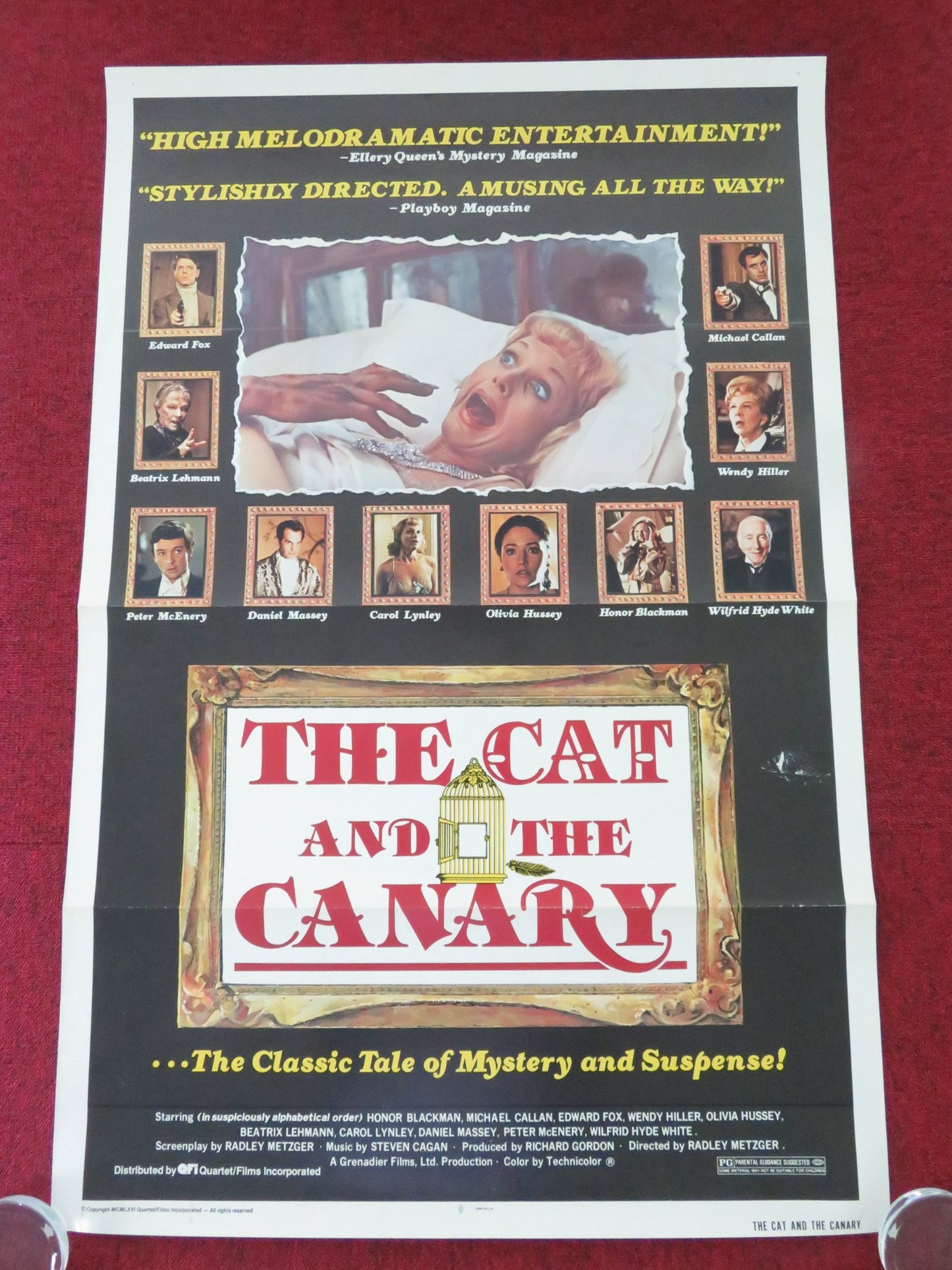 THE CAT AND THE CANARY US TRI FOLDED ONE SHEET ROLLED POSTER HONOR BLACKMAN 1978 - Rendezvous Cinema