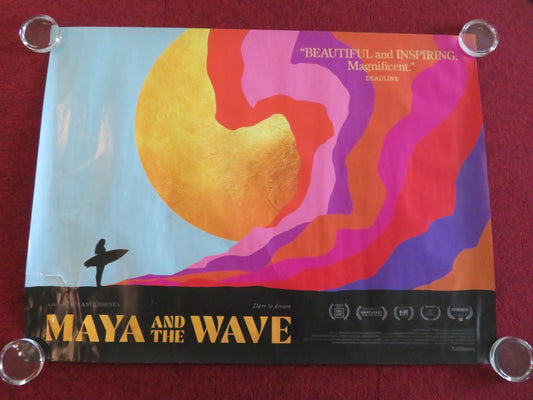 MAYA AND THE WAVE UK QUAD ROLLED POSTER MAYA GABEIRA CARLOS BURLE 2022