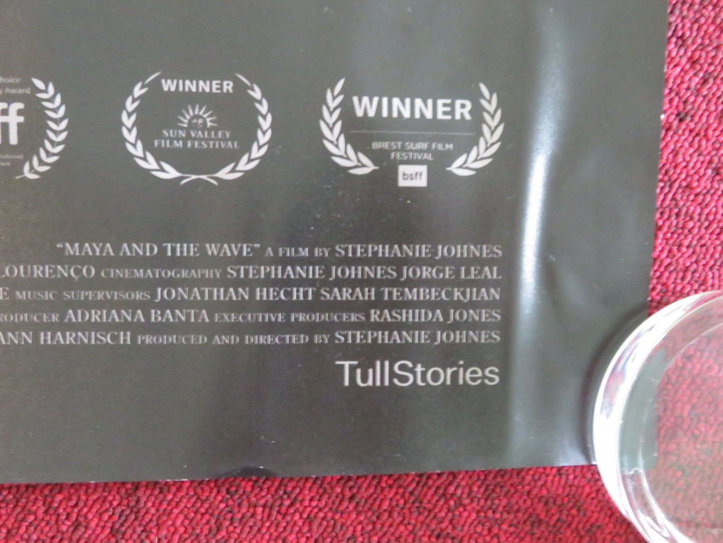 MAYA AND THE WAVE UK QUAD ROLLED POSTER MAYA GABEIRA CARLOS BURLE 2022