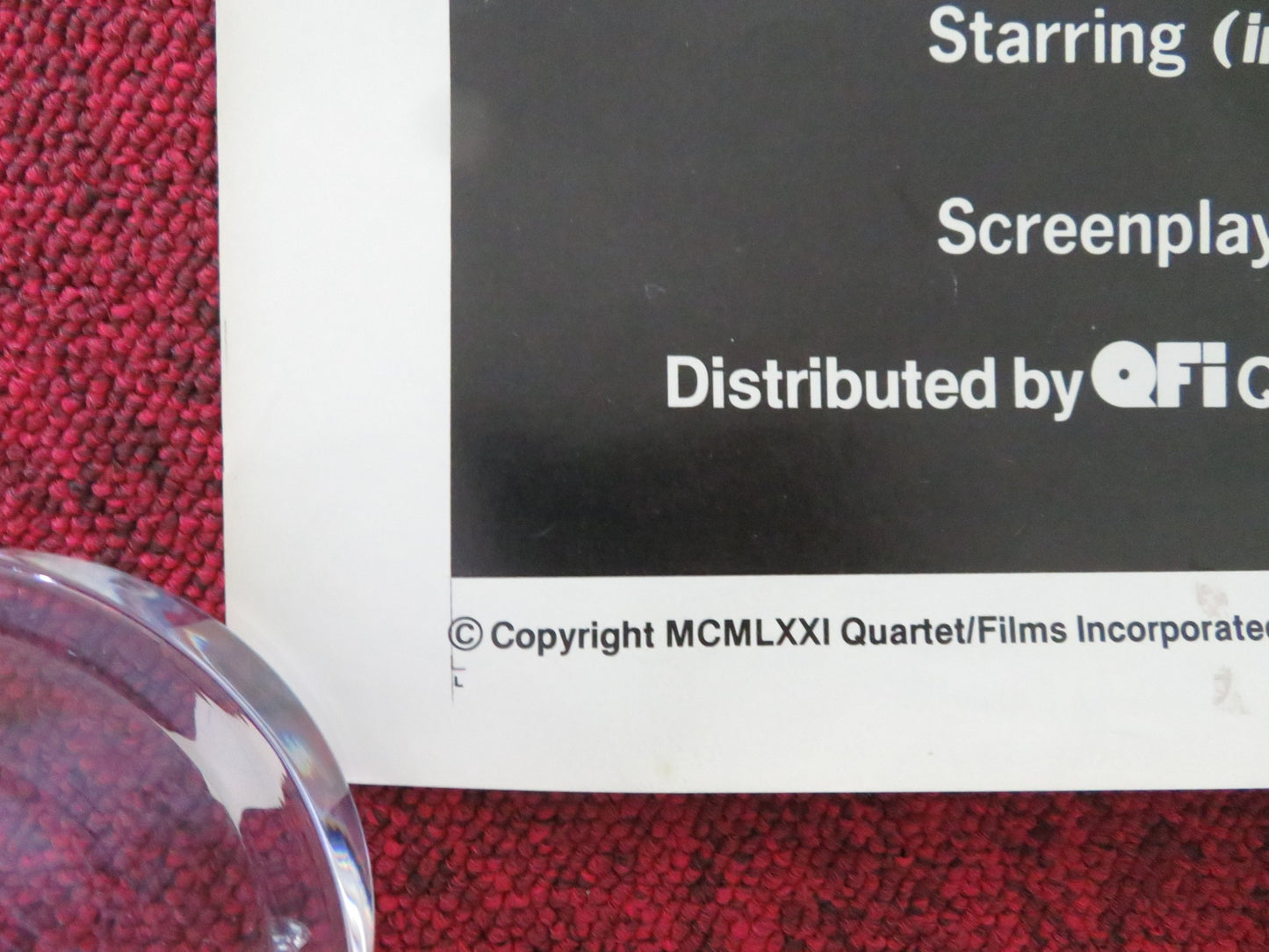 THE CAT AND THE CANARY US TRI FOLDED ONE SHEET ROLLED POSTER HONOR BLACKMAN 1978 - Rendezvous Cinema