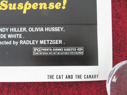 THE CAT AND THE CANARY US TRI FOLDED ONE SHEET ROLLED POSTER HONOR BLACKMAN 1978 - Rendezvous Cinema