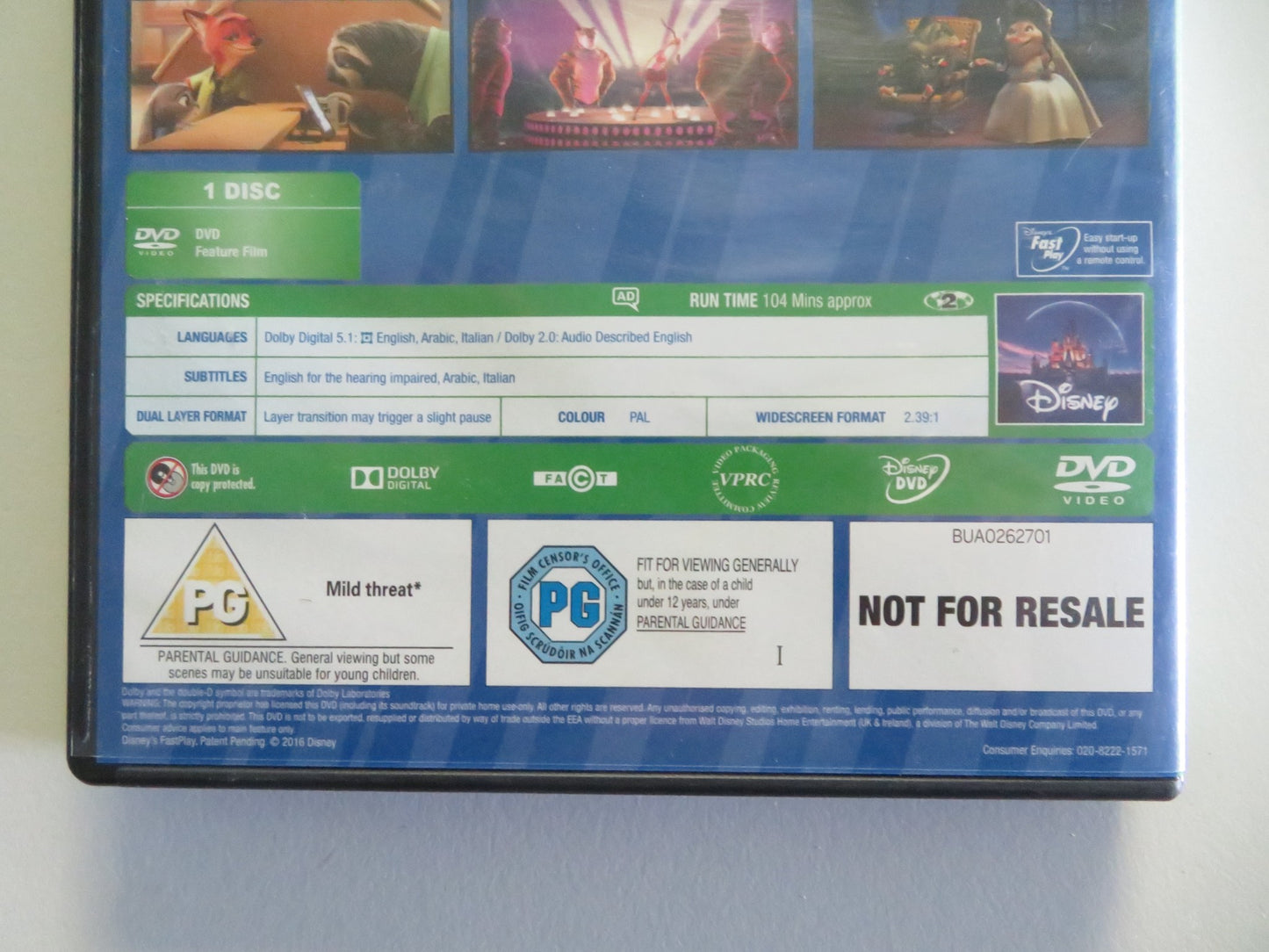 Zootropolis (DVD) Ginnifer Goodwin Jason Bateman 2016 Region 2