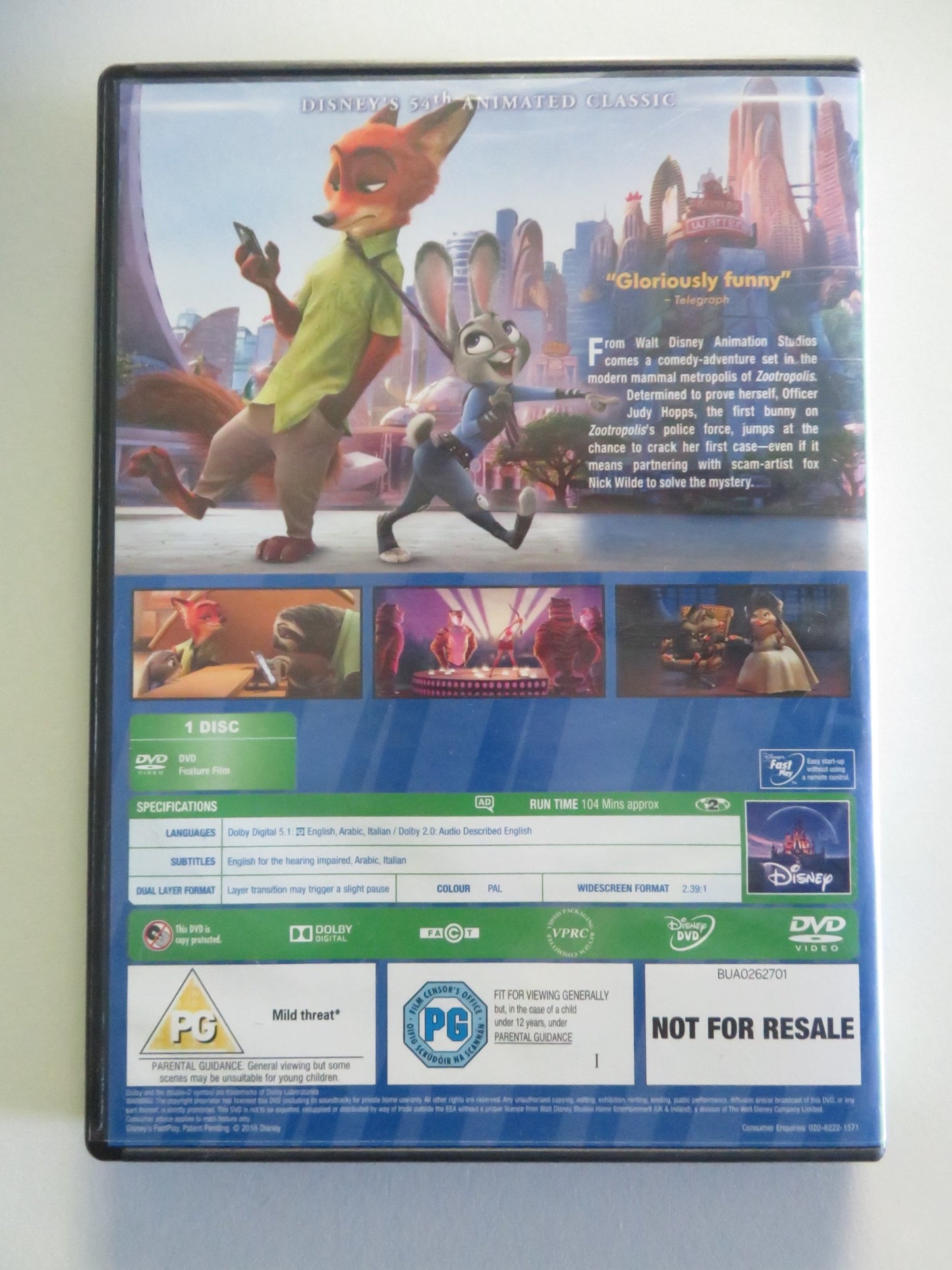 Zootropolis (DVD) Ginnifer Goodwin Jason Bateman 2016 Region 2