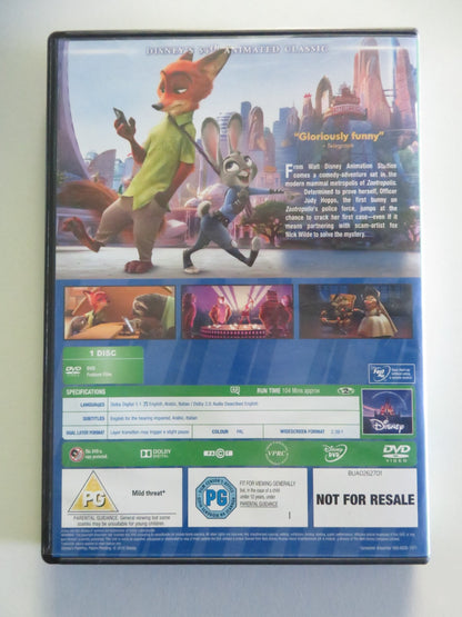 Zootropolis (DVD) Ginnifer Goodwin Jason Bateman 2016 Region 2