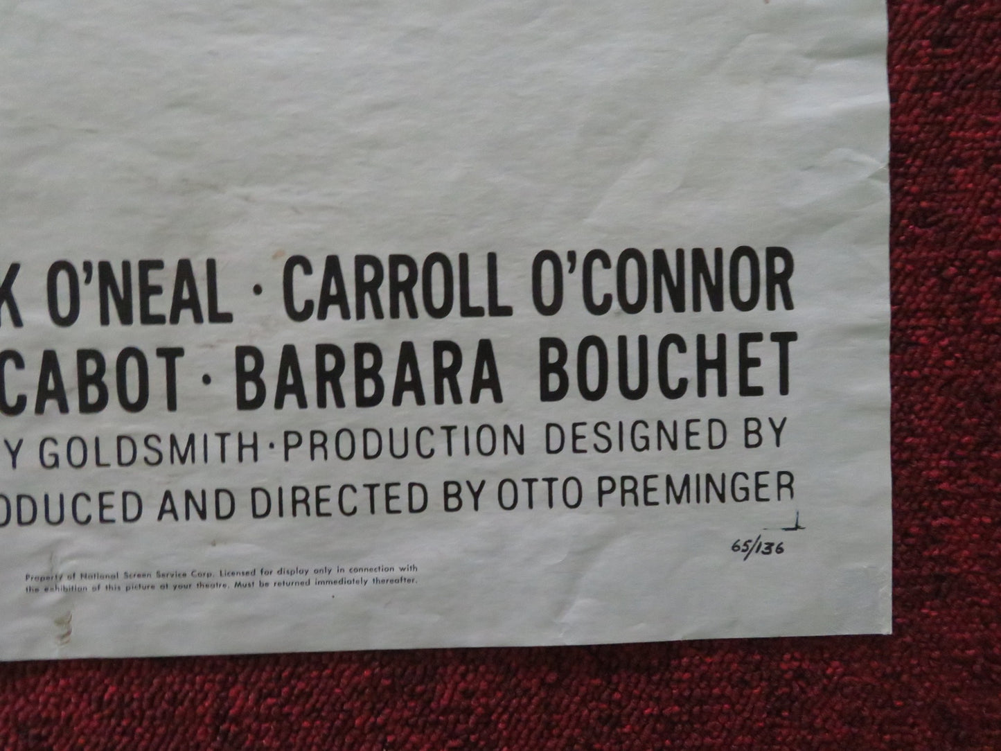 IN HARM'S WAY FOLDED US ONE SHEET POSTER JOHN WAYNE KIRK DOUGLAS 1965