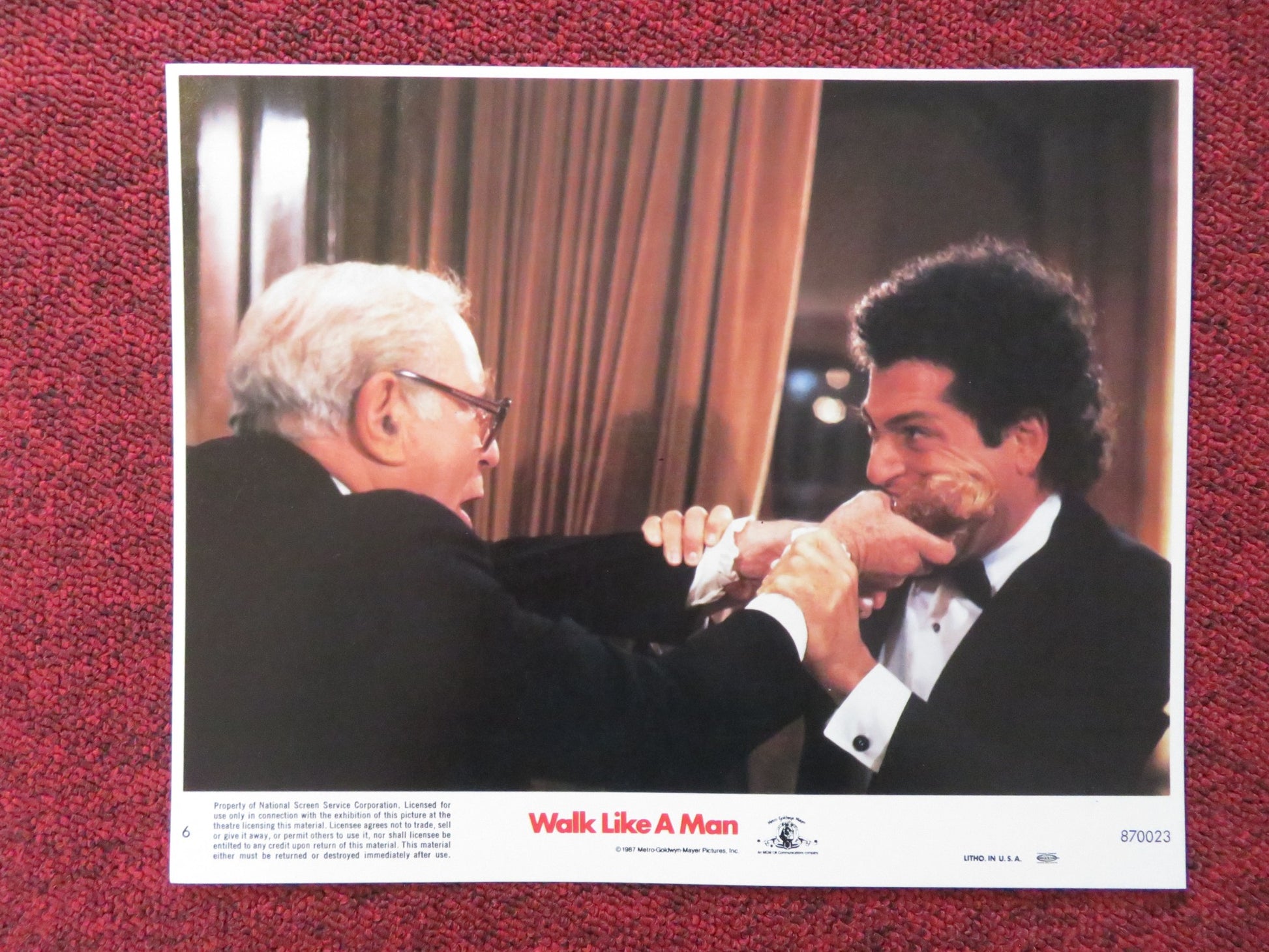WALK LIKE A MAN - 6 LOBBY CARD CHRISTOPHER LLOYD 1987 - Rendezvous Cinema