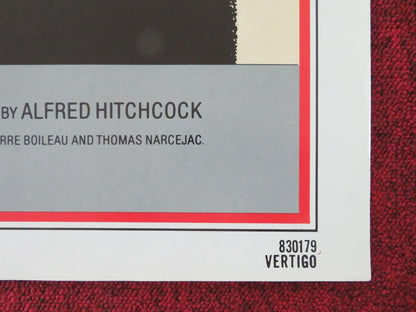 VERTIGO US ONE SHEET ROLLED POSTER JAMES STEWART KIM NOVAK R1983 - Rendezvous Cinema