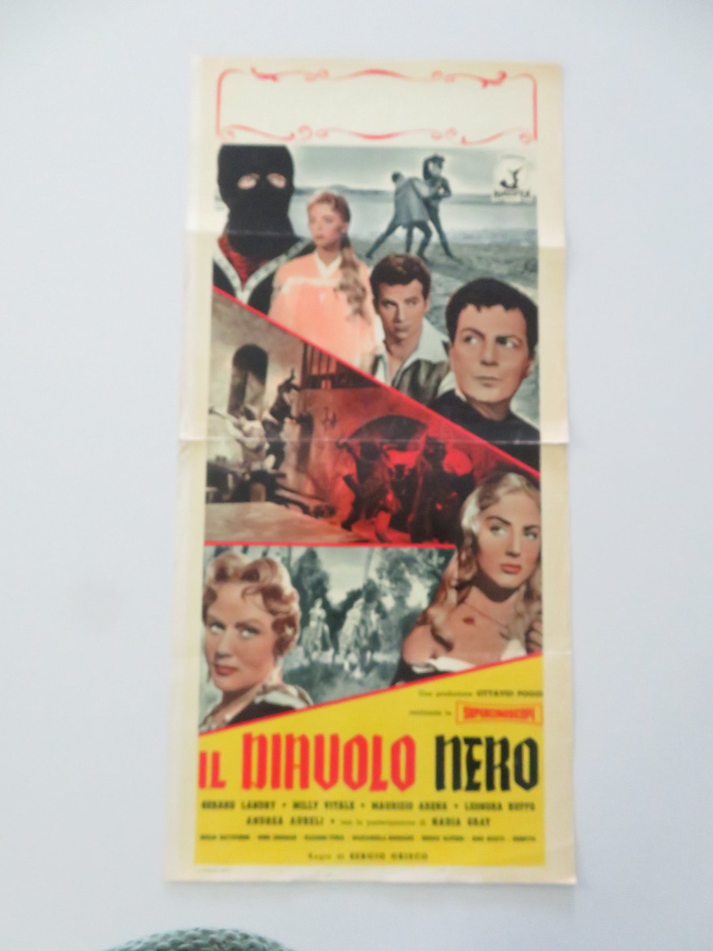 THE BLACK DEVIL ITALIAN LOCANDINA POSTER GERARD LANDRY MILLY VITALE 1957