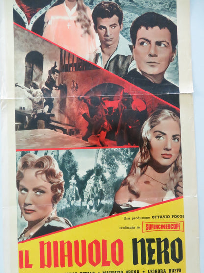 THE BLACK DEVIL ITALIAN LOCANDINA POSTER GERARD LANDRY MILLY VITALE 1957