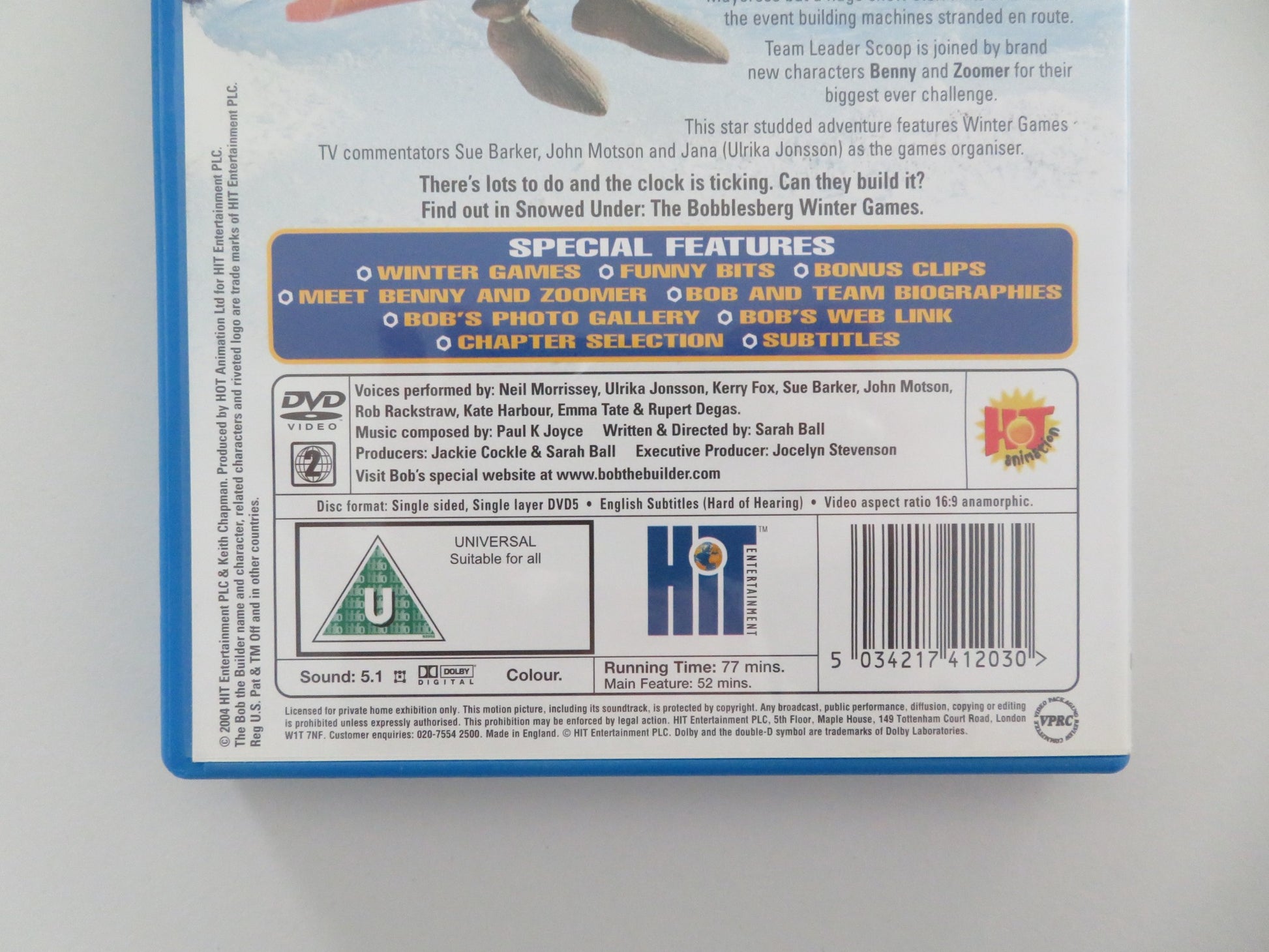 BOB THE BUILDER: SNOWED UNDER (DVD) WILLIAM DUFRIS ALAN MARRIOTT 2004 REGION 2 - Rendezvous Cinema