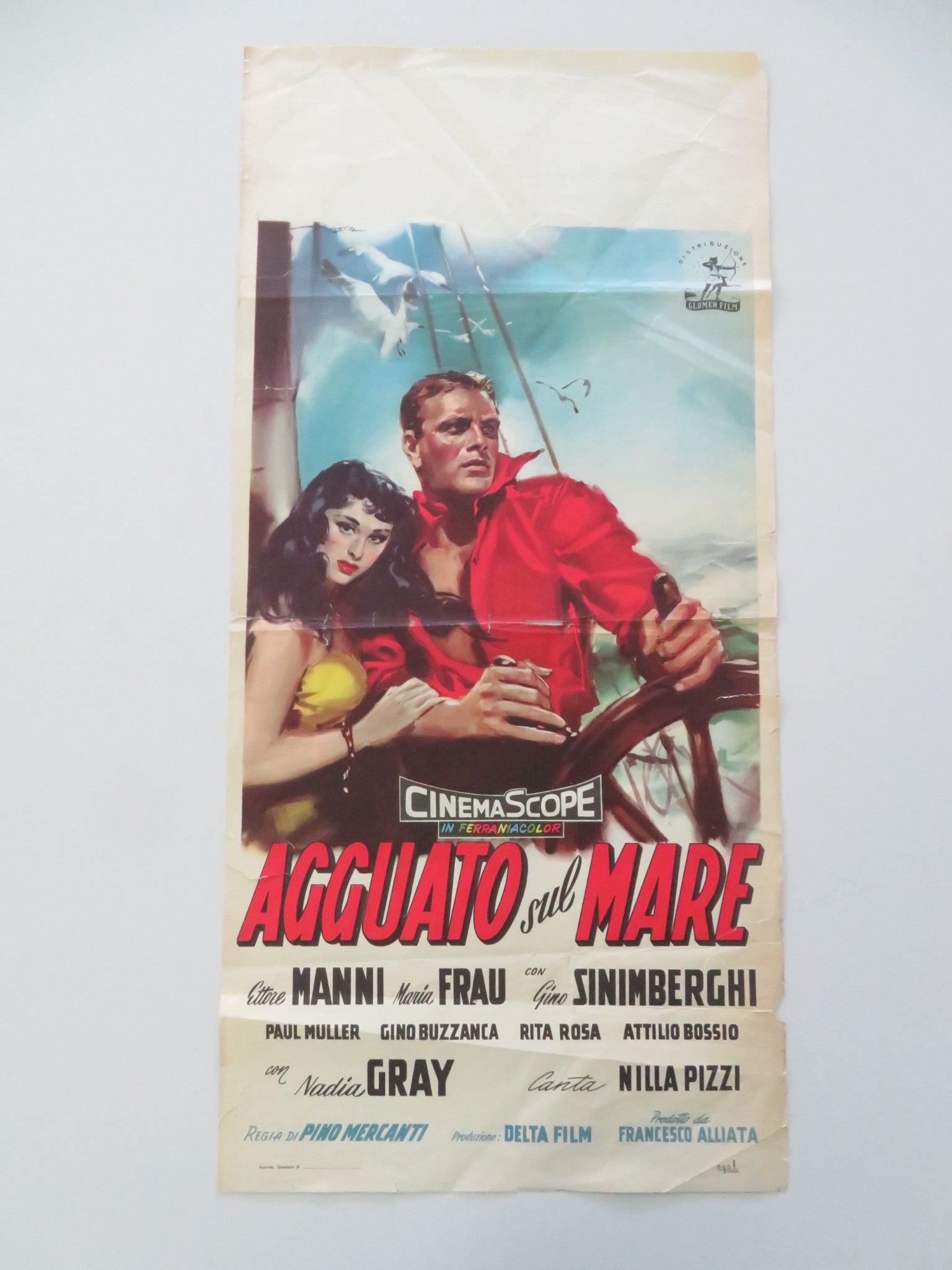 AGGUATO SUL MARE ITALIAN LOCANDINA POSTER ETTORE MANNI MARIA FRAU 1955 - Rendezvous Cinema