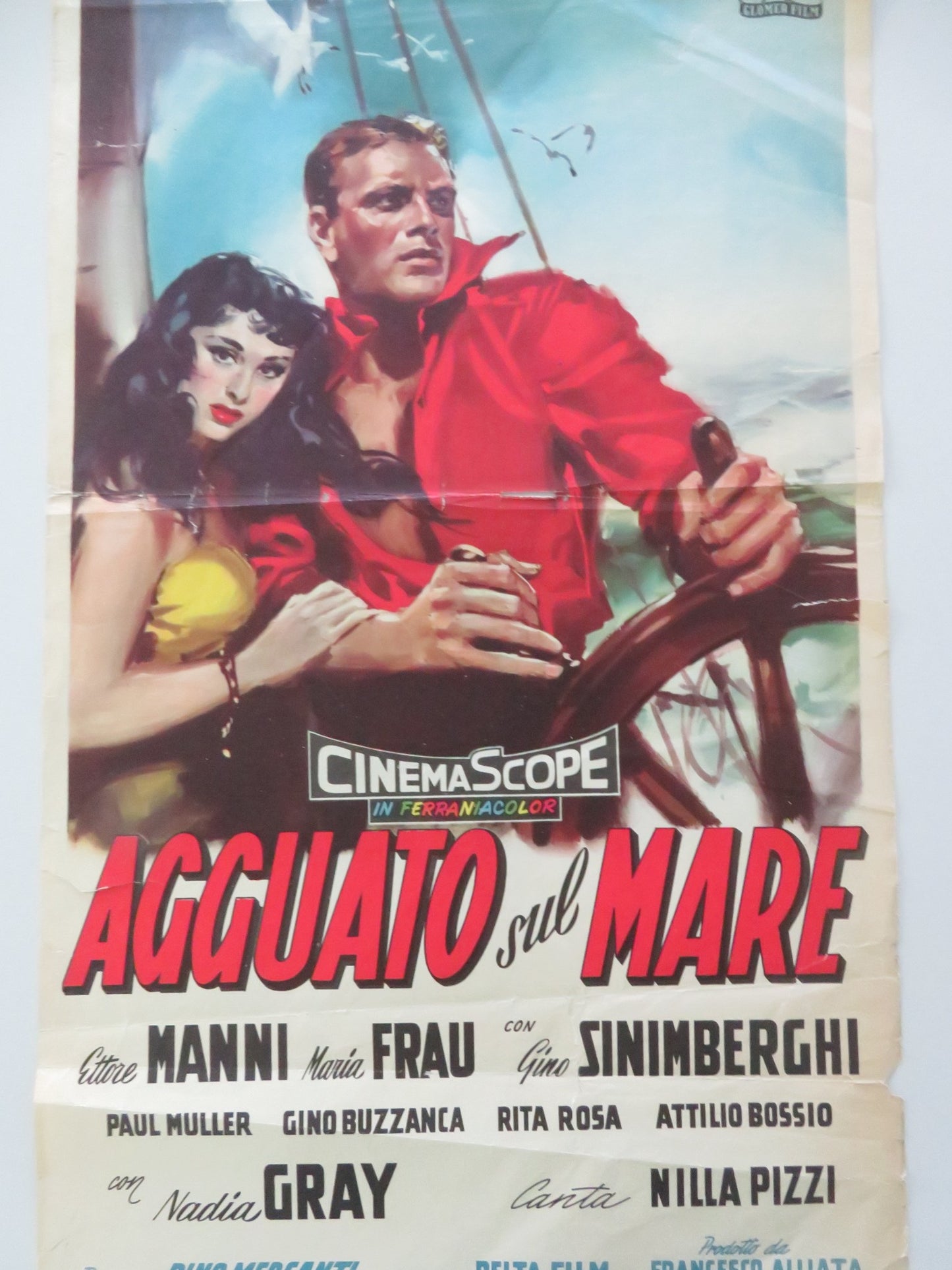 AGGUATO SUL MARE ITALIAN LOCANDINA POSTER ETTORE MANNI MARIA FRAU 1955 - Rendezvous Cinema
