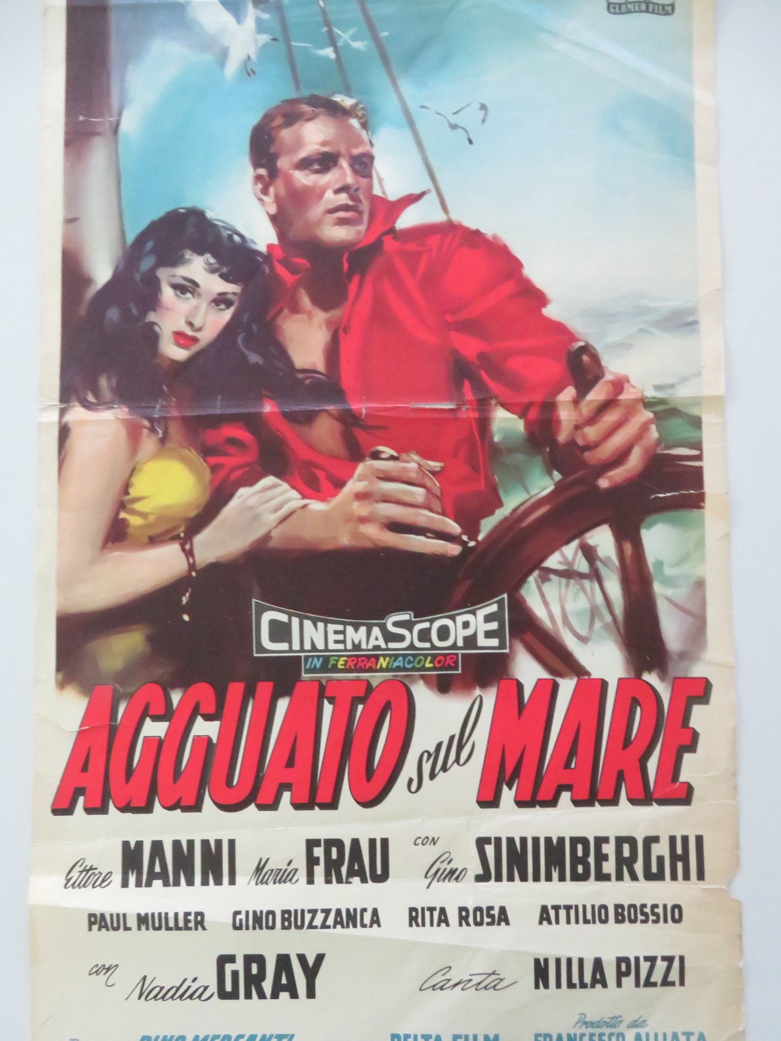 AGGUATO SUL MARE ITALIAN LOCANDINA POSTER ETTORE MANNI MARIA FRAU 1955 - Rendezvous Cinema
