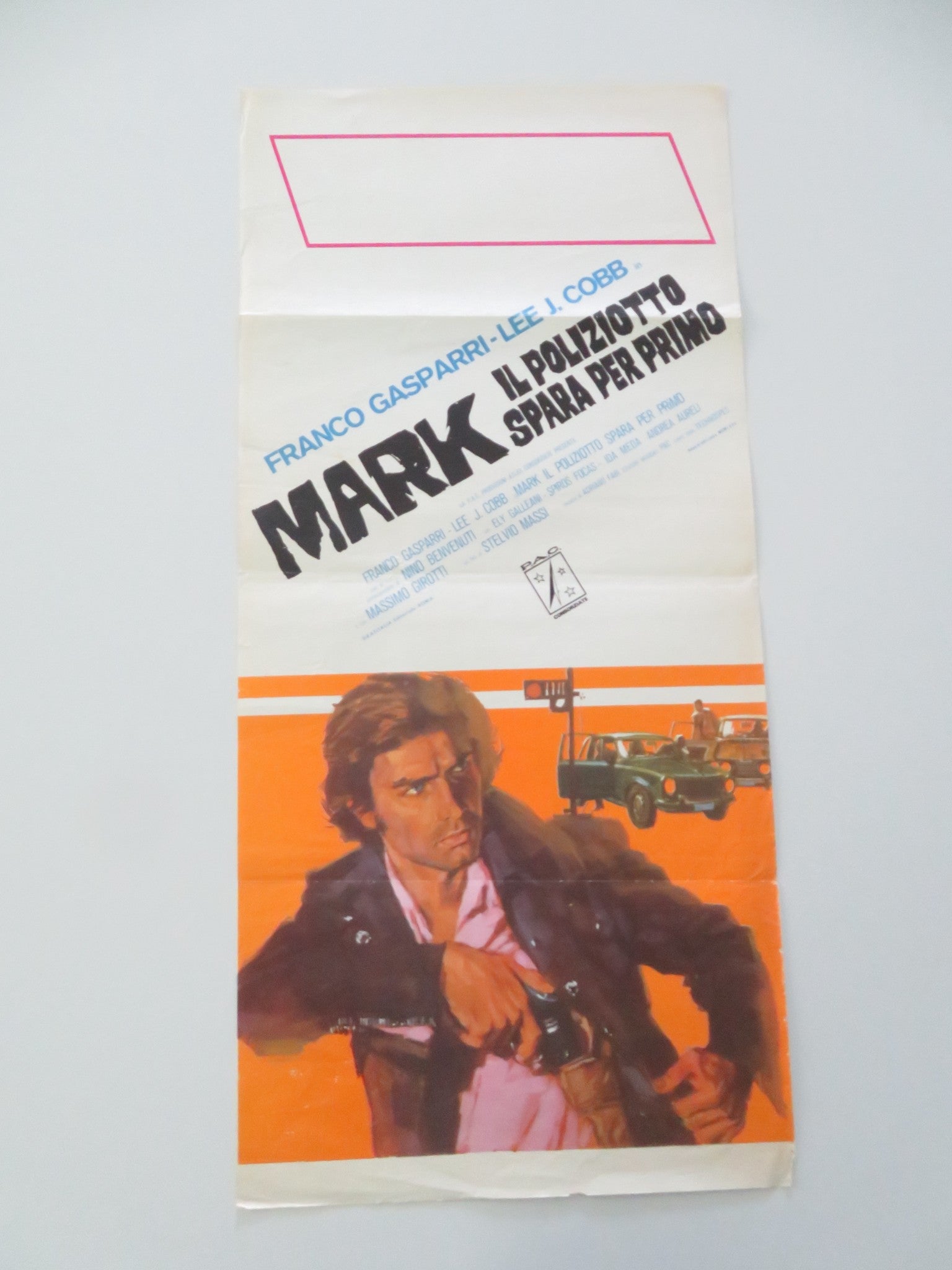 MARK SHOOTS FIRST ITALIAN LOCANDINA POSTER FRANCO GASPARRI LEE J. COBB 1975 - Rendezvous Cinema