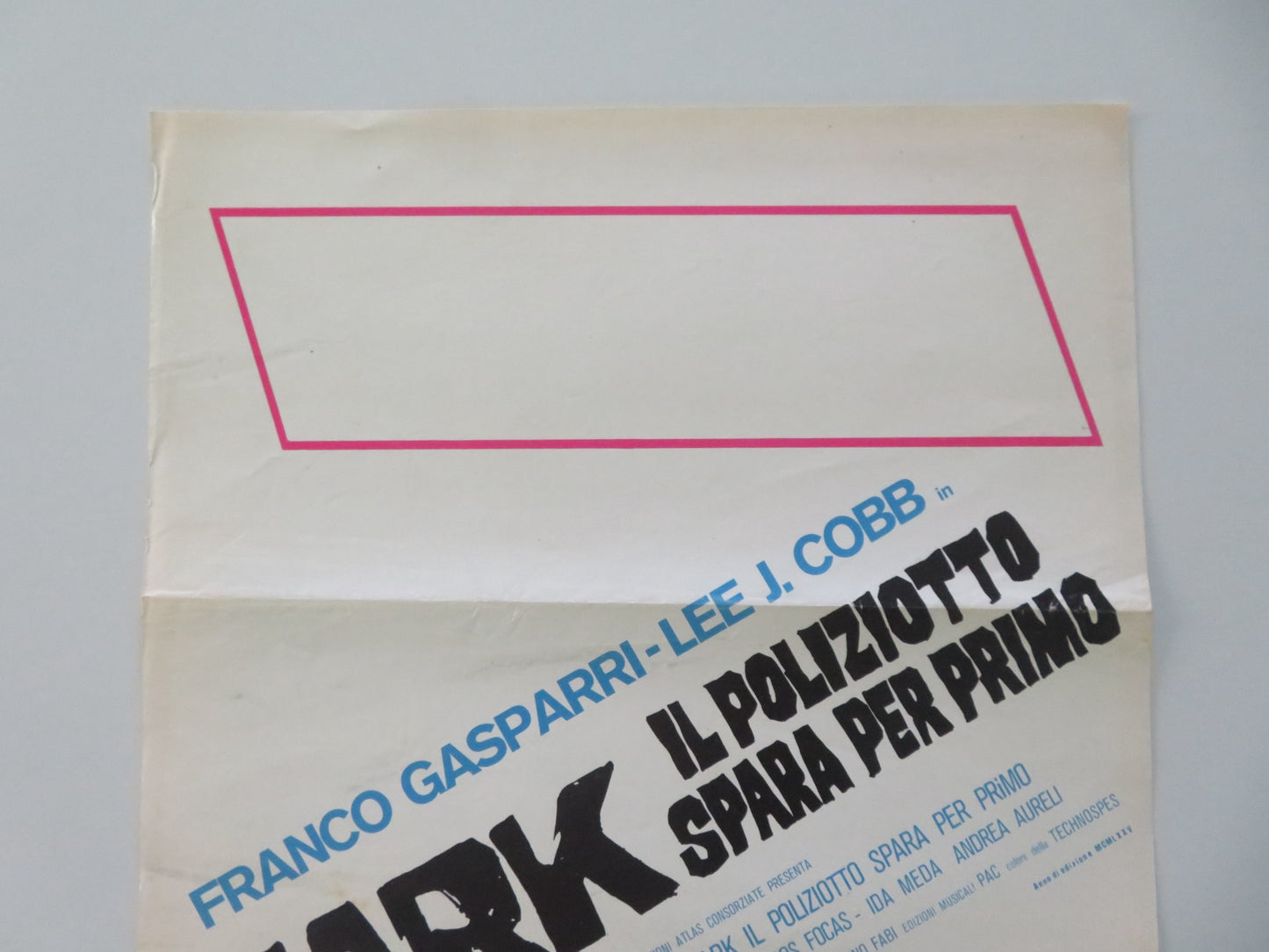 MARK SHOOTS FIRST ITALIAN LOCANDINA POSTER FRANCO GASPARRI LEE J. COBB 1975 - Rendezvous Cinema