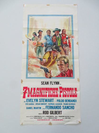 SEVEN MAGNIFICENT GUNS ITALIAN LOCANDINA POSTER SEAN FLYNN FERNANDO SANCHO 1966 - Rendezvous Cinema