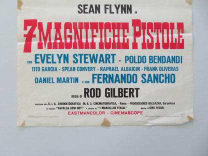 SEVEN MAGNIFICENT GUNS ITALIAN LOCANDINA POSTER SEAN FLYNN FERNANDO SANCHO 1966 - Rendezvous Cinema