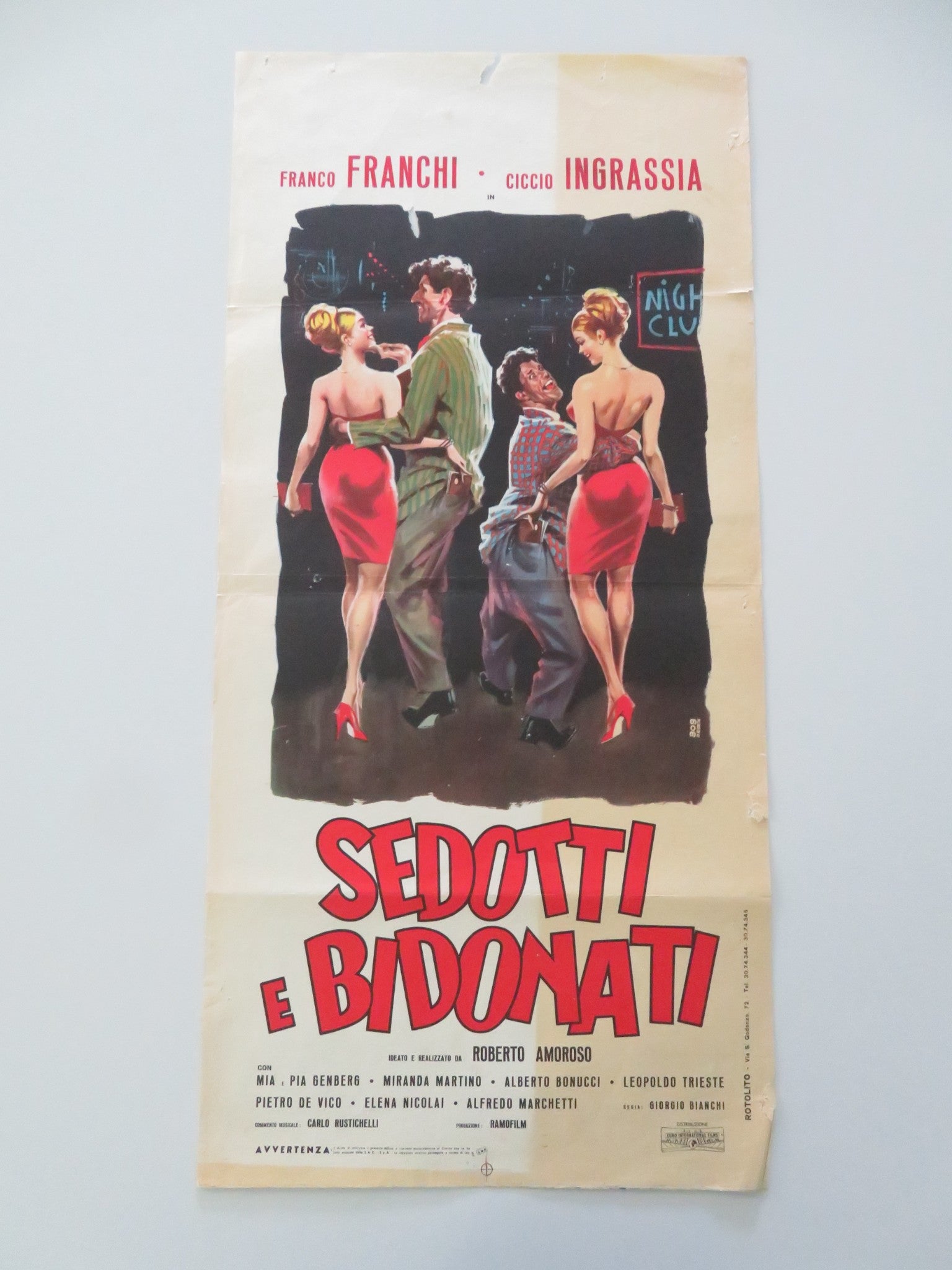 SEDOTTI E BIDONATI ITALIAN LOCANDINA POSTER FRANCO FRANCHI CICCIO INGRASSIA 1964 - Rendezvous Cinema